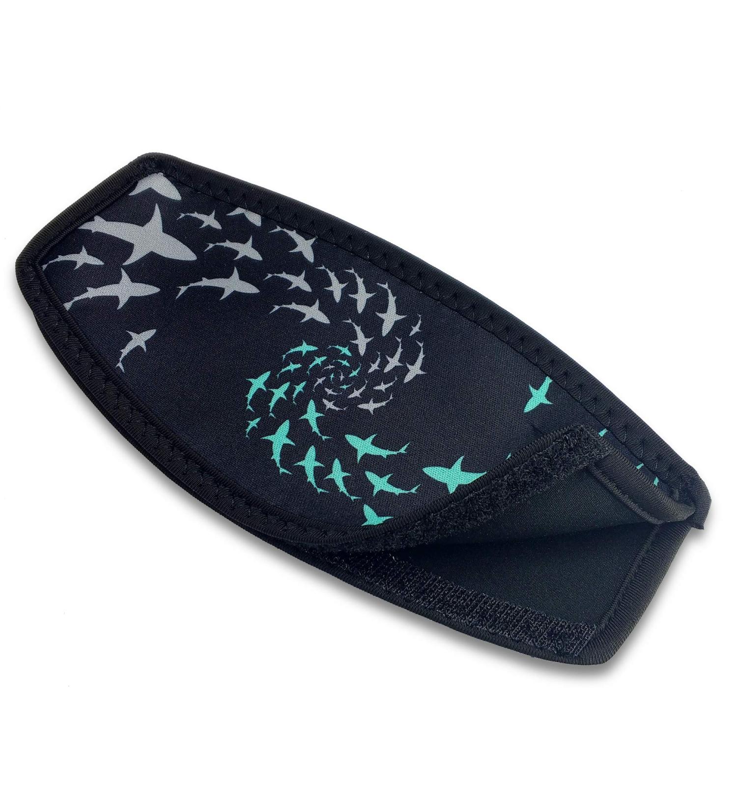 Flow Scuba Gear Diving Slap Strap - Neoprene Cover for Dive Mask Straps, Sharknado Design - Buy Online on GoSupps.com