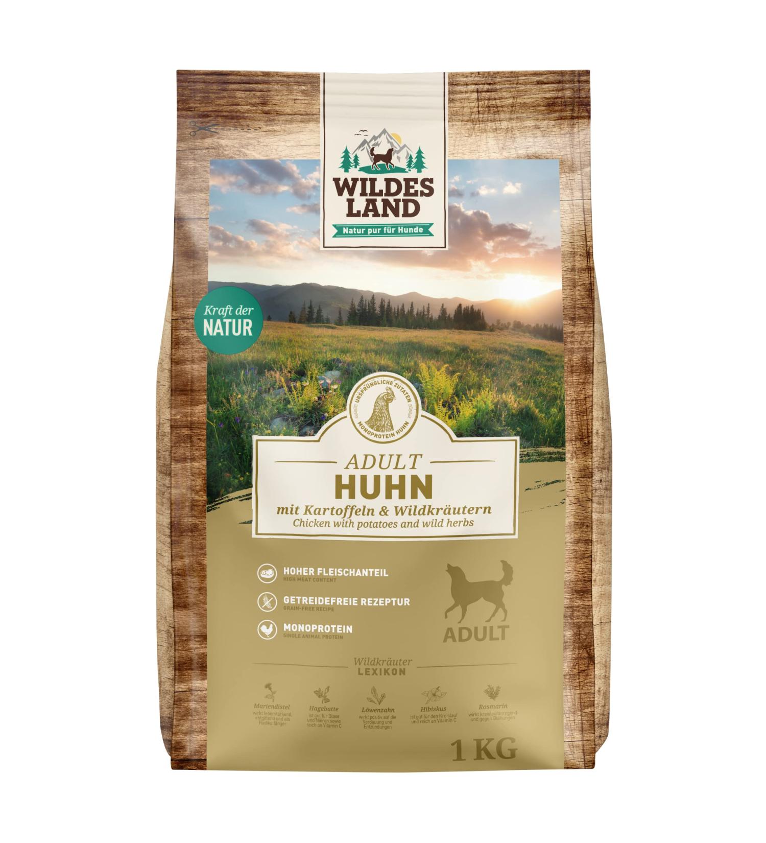 Wildes Land Chicken & Potato Dry Dog Food 1kg