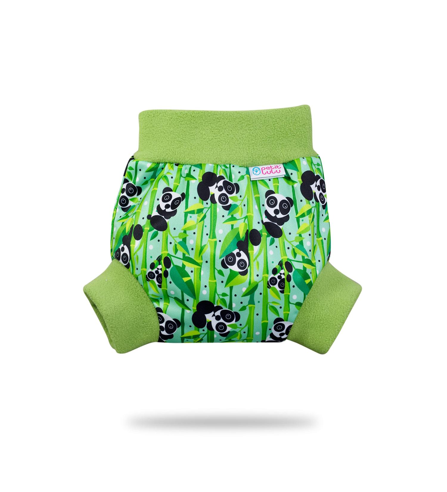 Petit Lulu Pull Up Cloth Nappy Wrap - Size M | Washable & Reusable Diaper Wrap (Panda Bears) | European Made - Buy Online on GoSupps.com