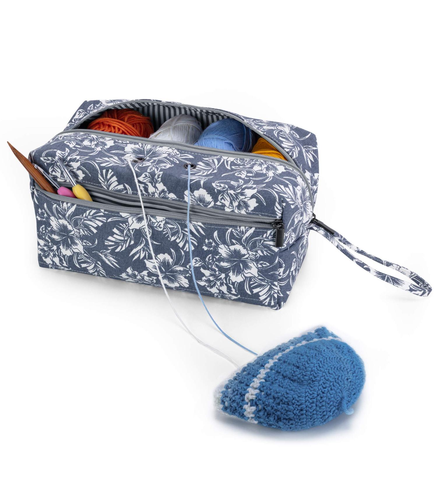 Luxja Yarn Storage Bag - Large Flowers Design for Yarn, Hooks, Needles (up to 10 Inches) - Buy Online on GoSupps.com