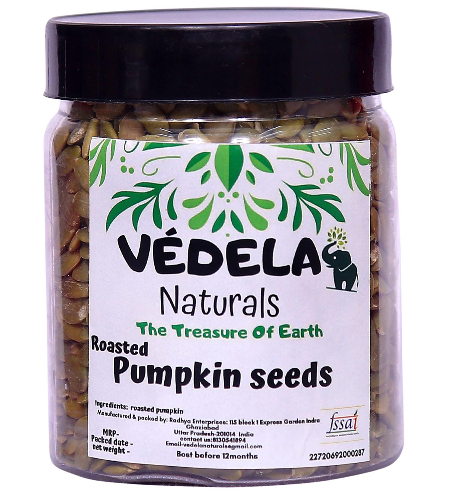 V DELA Naturals Pumpkin Seeds| Roasted Pumpkin Seed | Hand Roasted| Pumpkin Seed | Hand Picked (300grm) - Buy Online on GoSupps.com