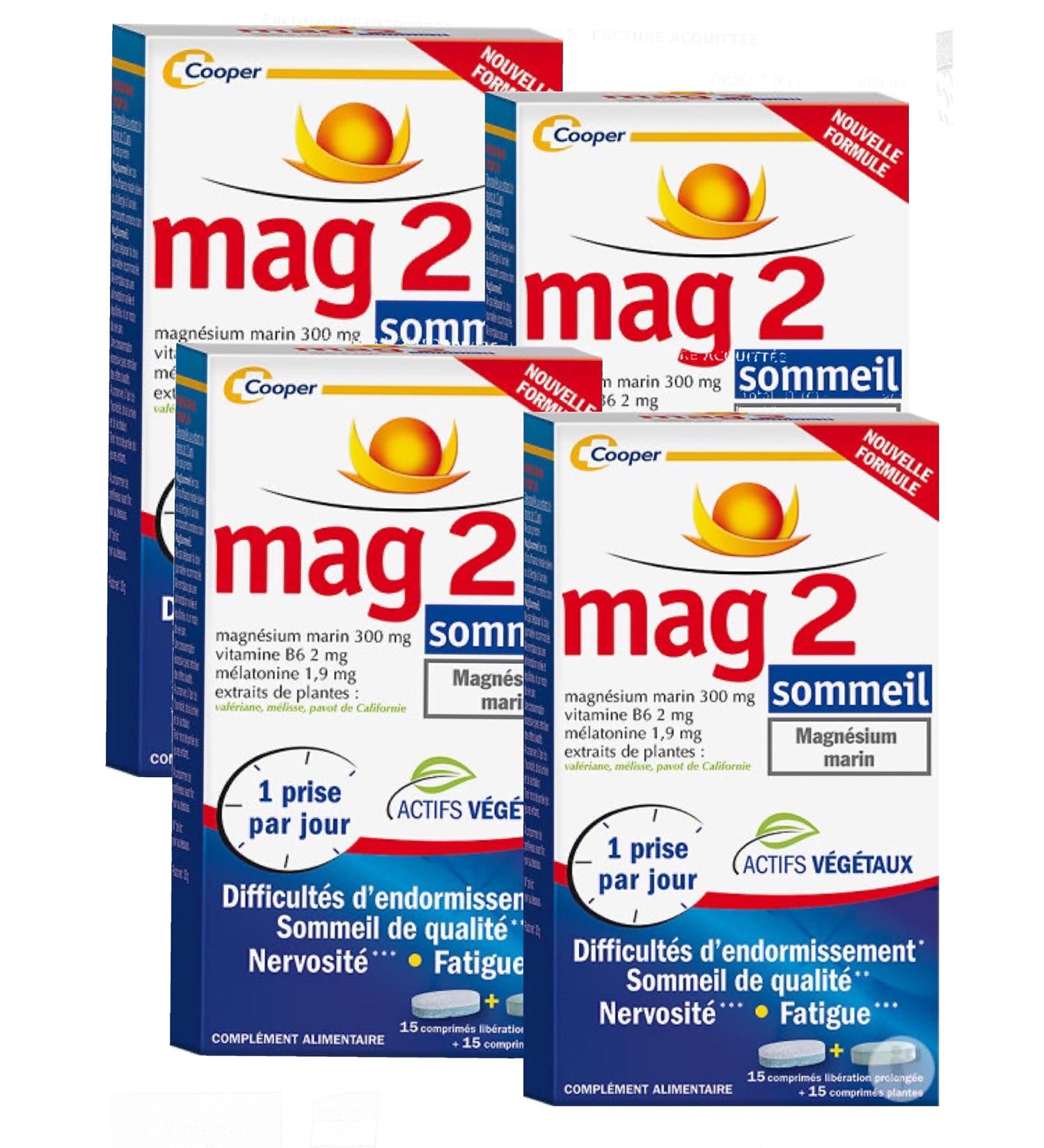 Mag 2 Sleep Pack 2 Months New Formula Difficulties with Sleeping Nervousness Fatigue Pack of 4 (15 comp LP + 15 Comp. Plants) - Buy Online on GoSupps.com