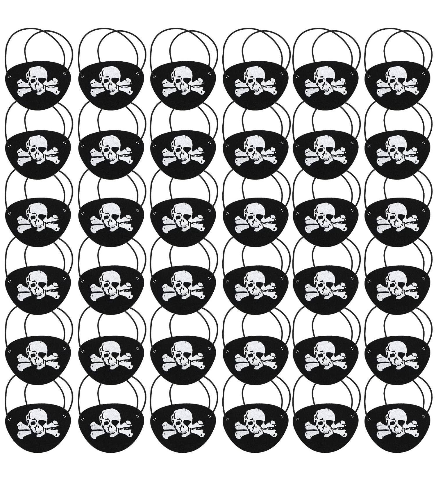 Buy Geyoga 36 Pirate Eye Patches for Kids | Black Felt Captain Masks | Bulk Cosplay Props for Halloween & Pirate Parties | Age 6 - Buy Online on GoSupps.com