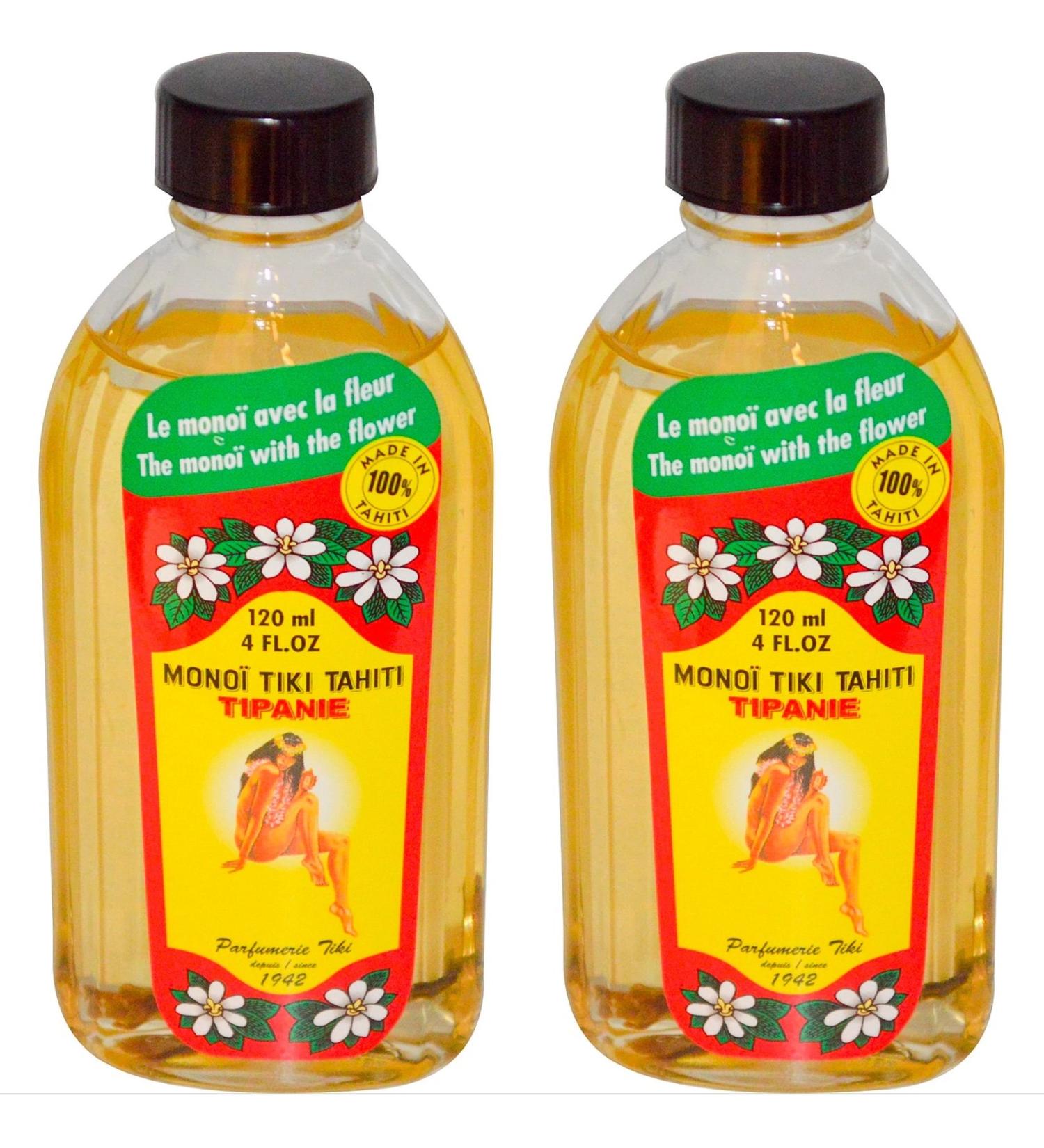 Tipanie Frangipani Coconut Oil (Pack of 2) - 100% Tahitian Scented with Fresh Tiare Flowers - 4 fl. oz. International Shipping Available - Buy Online on GoSupps.com
