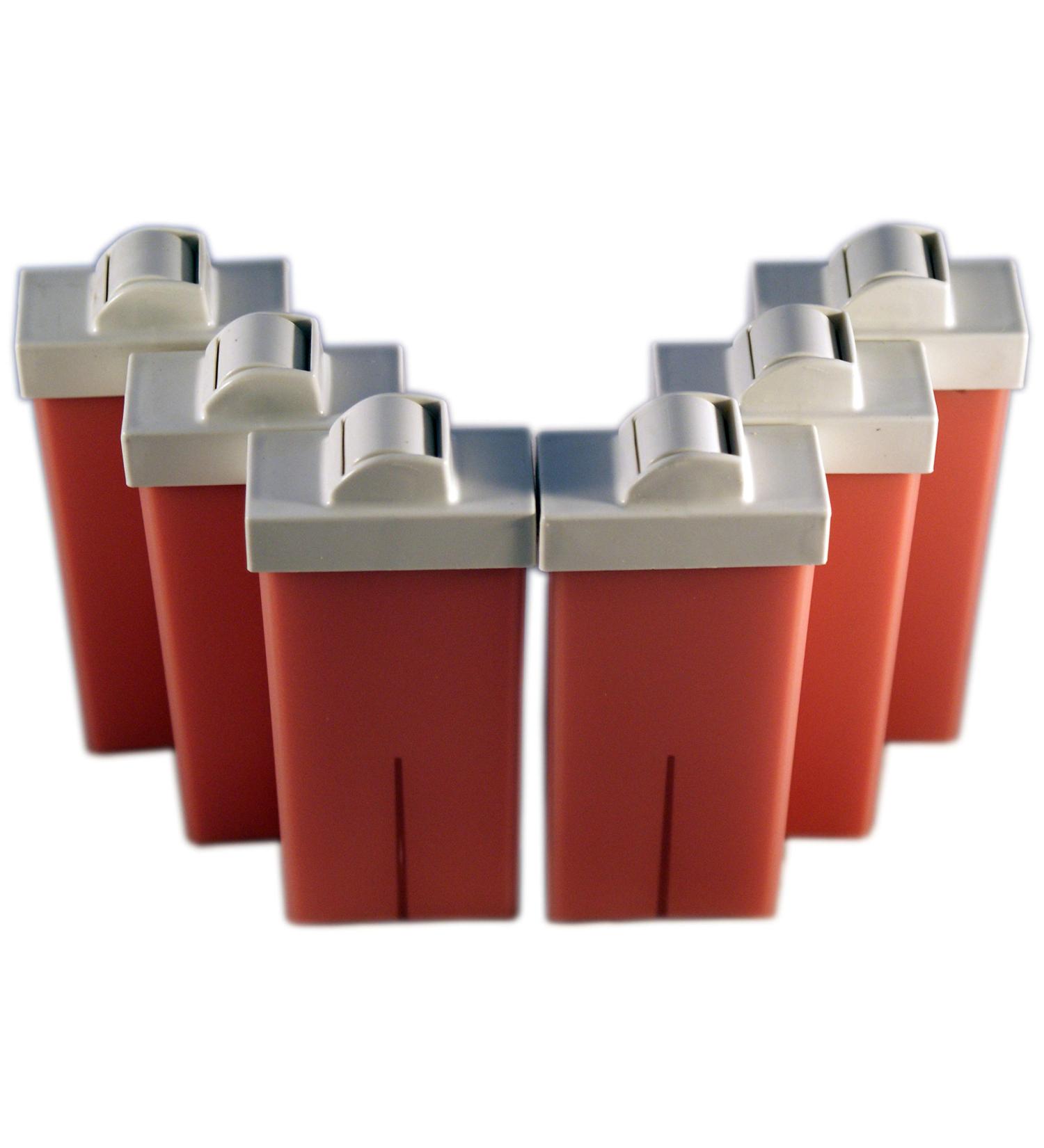 EpilWax Set of 6 Rose Wax Cartridges - Large 100 ml Roll-on Refills for Bikini Hair Removal - Buy Online on GoSupps.com