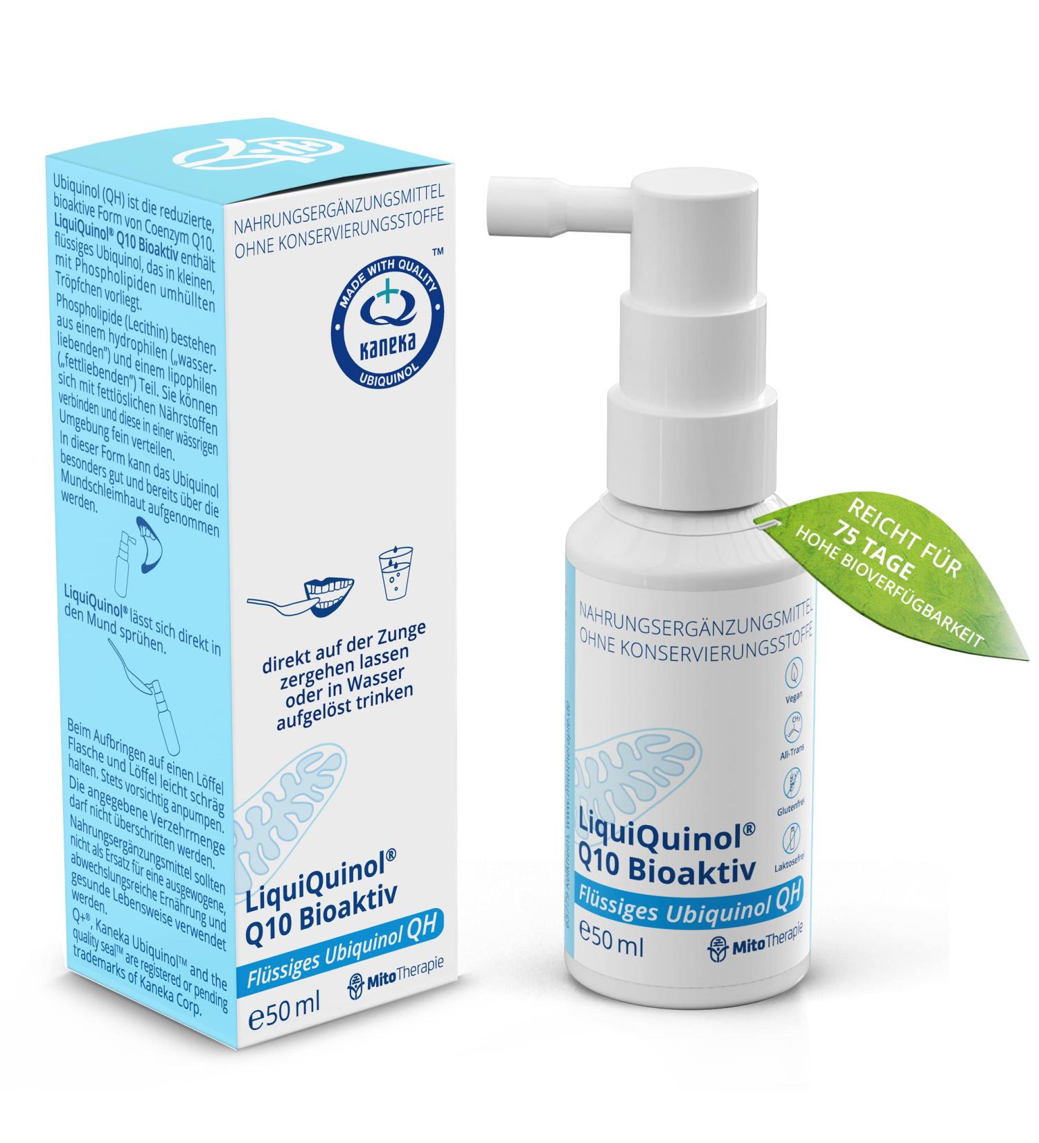 Liquiquinol Q10 Bioactive - Liquid Ubiquinol 50 ml | Highest Bioavailability Coenzyme Q10 - Buy Online on GoSupps.com