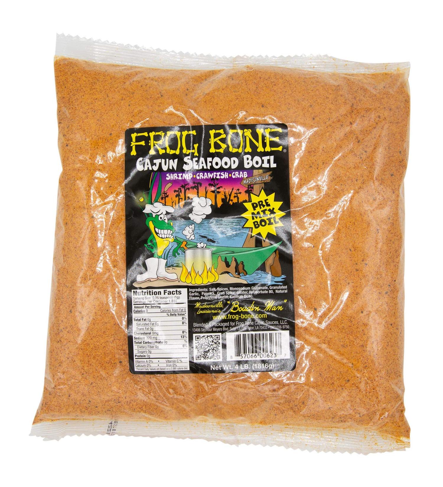 Frog Bone Cajun Seafood Boil 4 lbs - Authentic Southern Flavor for Perfect Seafood - Buy Online on GoSupps.com