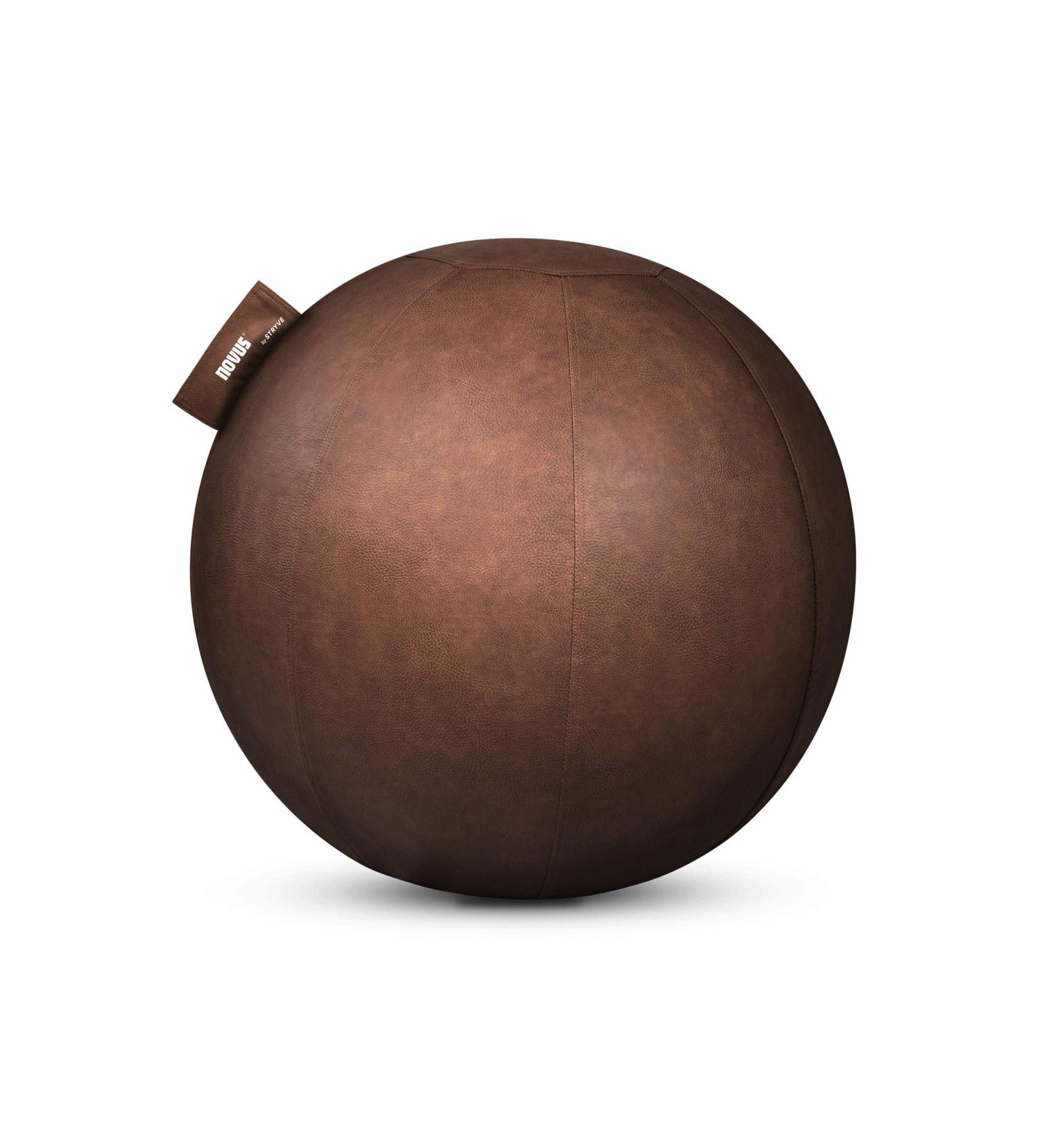 Buy NOVUS Pila Design Seat Ball - 70 cm Brown Imitation Leather Vintage Look | International Shipping - Buy Online on GoSupps.com