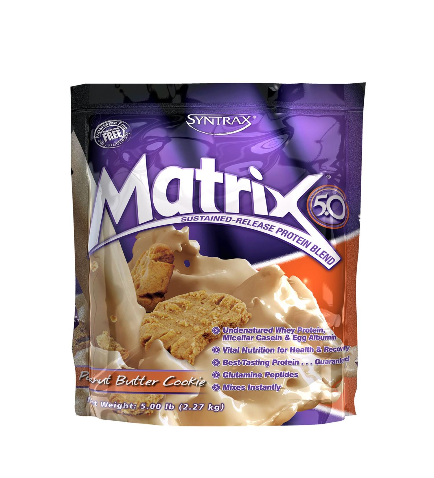 Syntrax Matrix 5.0 Peanut Butter Cookie - 5 lbs Peanut Butter 5 Pound (Pack of 1)