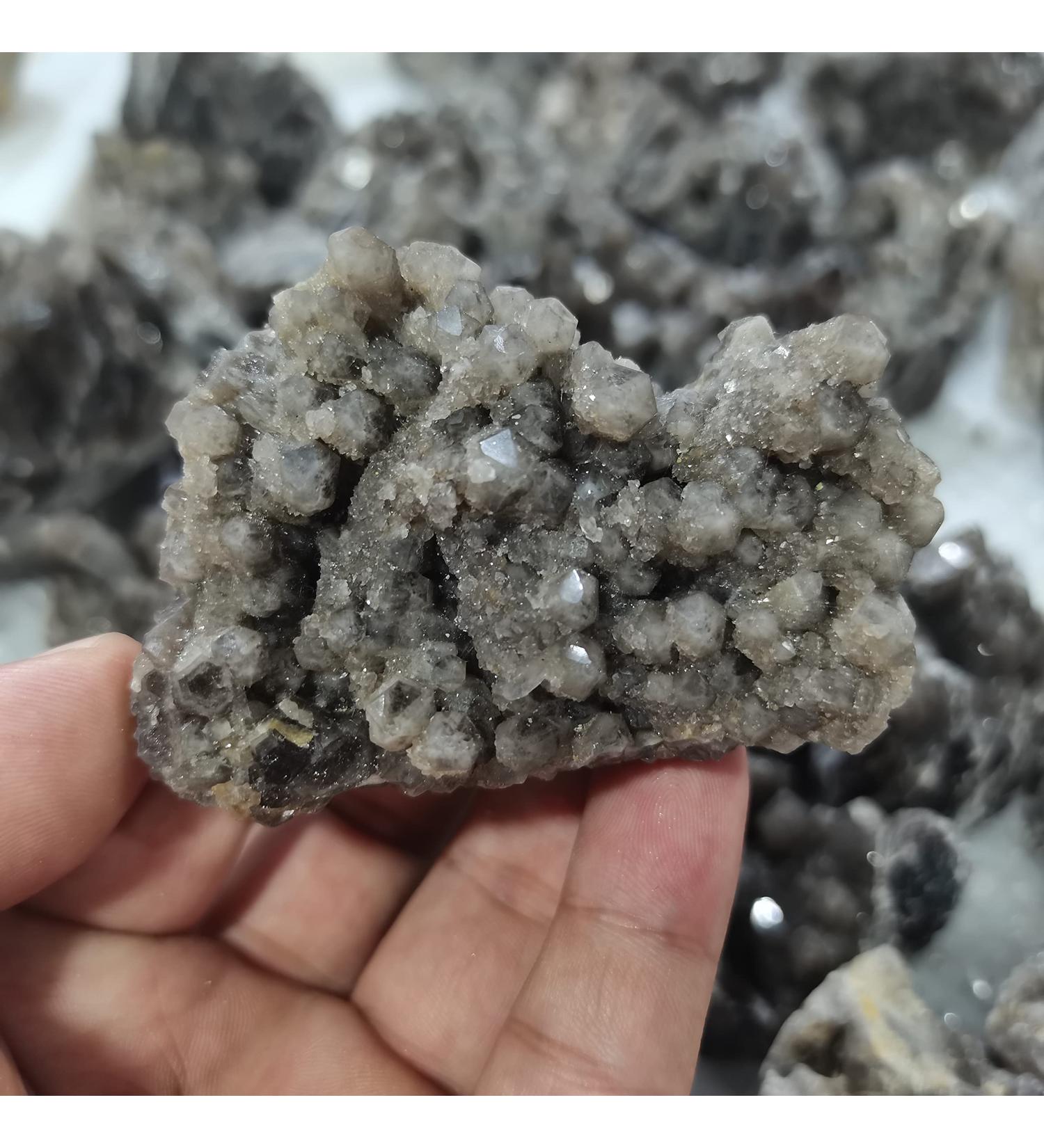 Natural Stone Black Rock Ghost Phantom Quartz Cluster Specimen Home Decoration Ornament Can be Used for (Size : 150-200g) Crystal Cluster (Size : 250-300g) - Buy Online on GoSupps.com