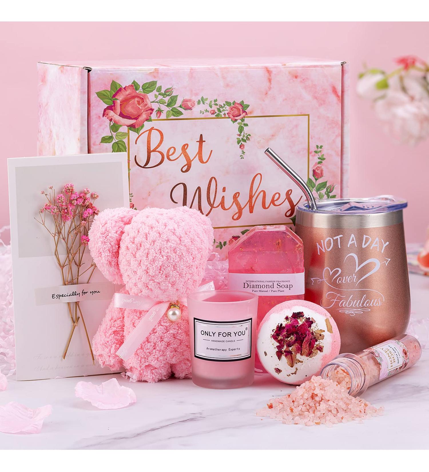 Pubpok Birthday Spa Gift Basket for Women - Self Care Gift for Her Mom Sister Best Friend - Unique Christmas & Valentines Day Present for Women Who Have Everything - Buy Online on GoSupps.com
