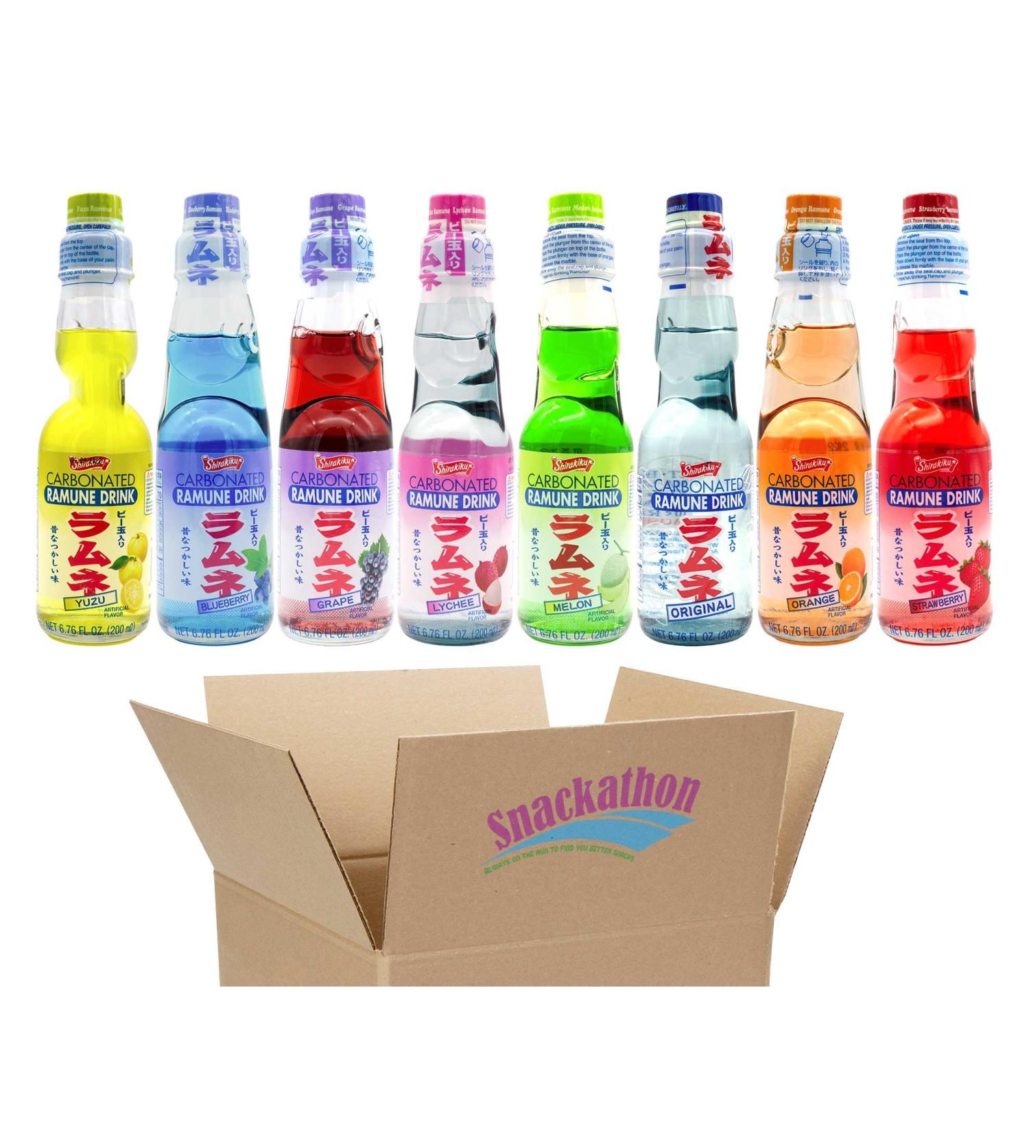 Ramune Japanese Soda Variety Pack - 8 Flavors | Authentic & Refreshing - Buy Online on GoSupps.com