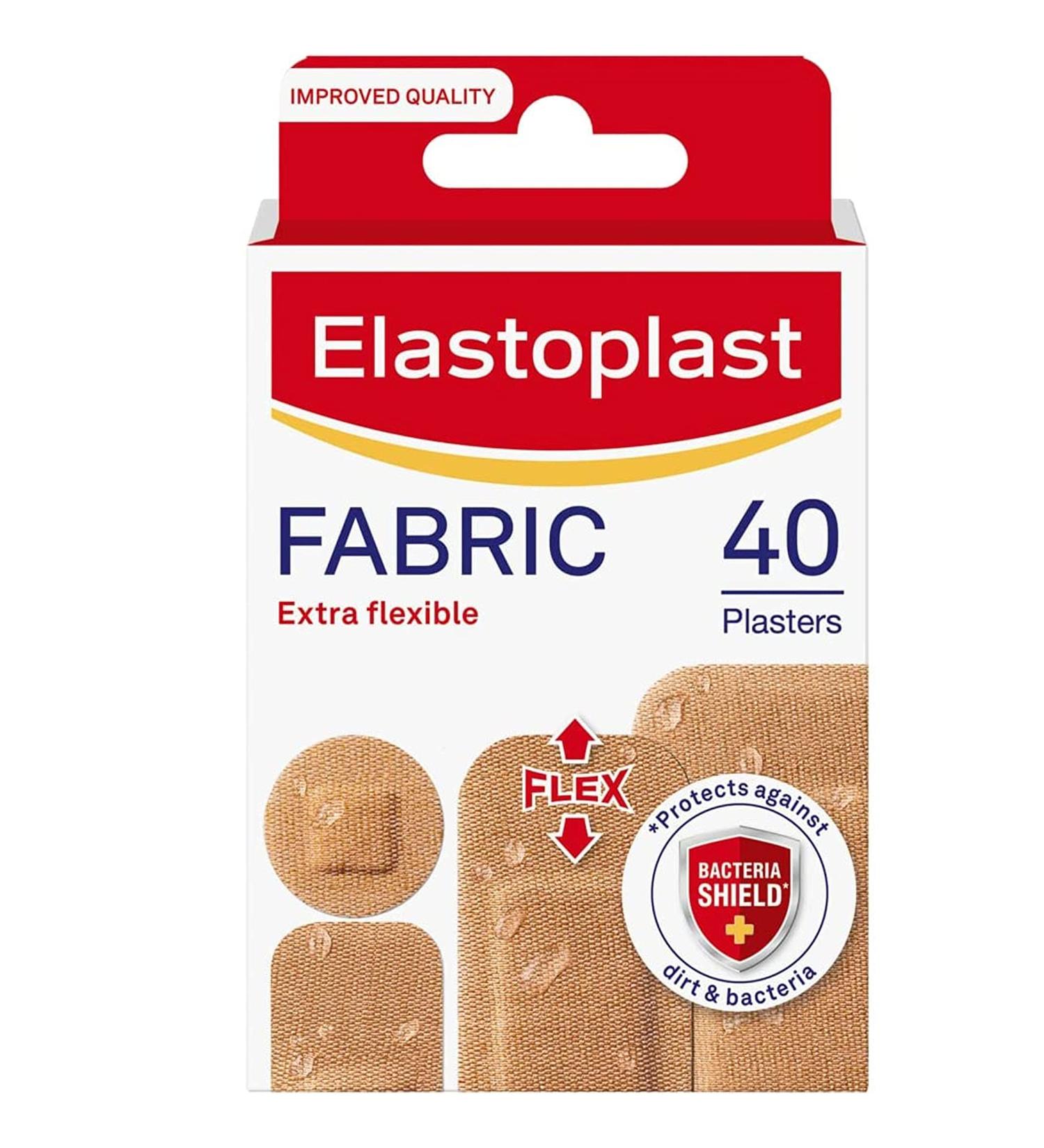 Elastoplast Fabric Extra Flexible Breathable 40 Plasters | Water Repellent | 40 Piece Assortment - Buy Online on GoSupps.com