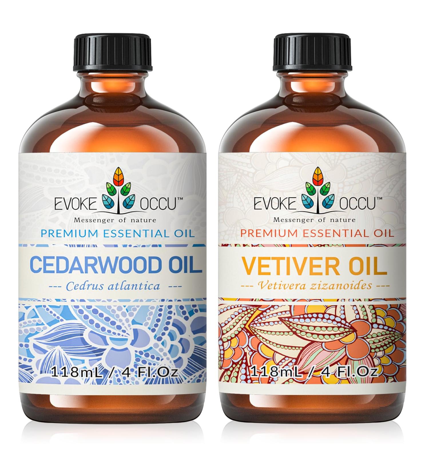 EVOKE OCCU Cedarwood Essential Oil and Vetiver Essential Oil - 4 Fl Oz - Buy Online on GoSupps.com