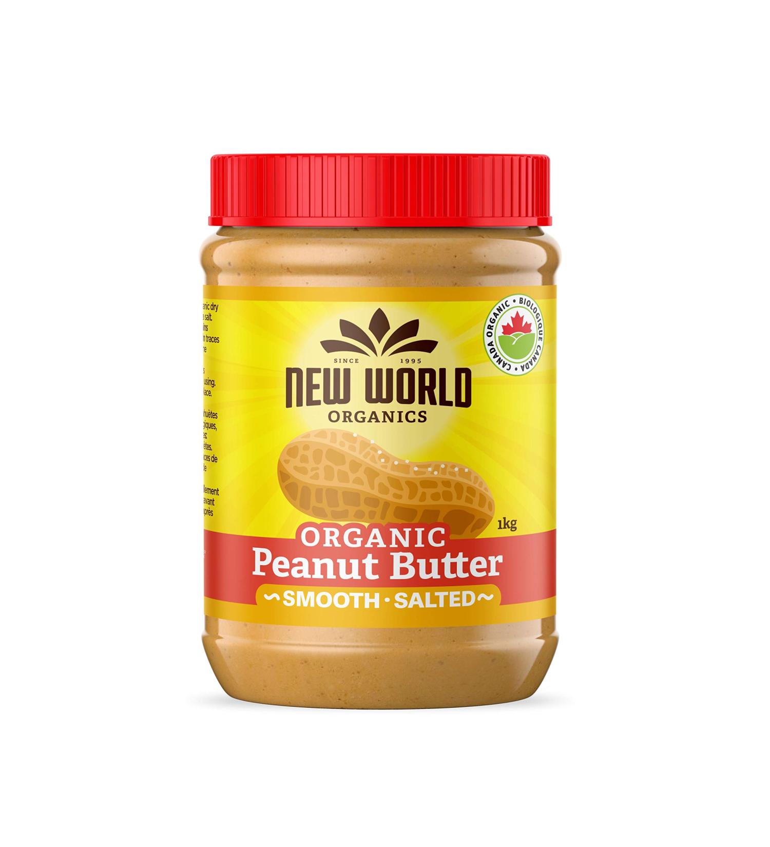 New World Foods Peanut Butter Smooth Salted Organic 1Kg Peanut 1 kg (Pack of 1) - Buy Online on GoSupps.com