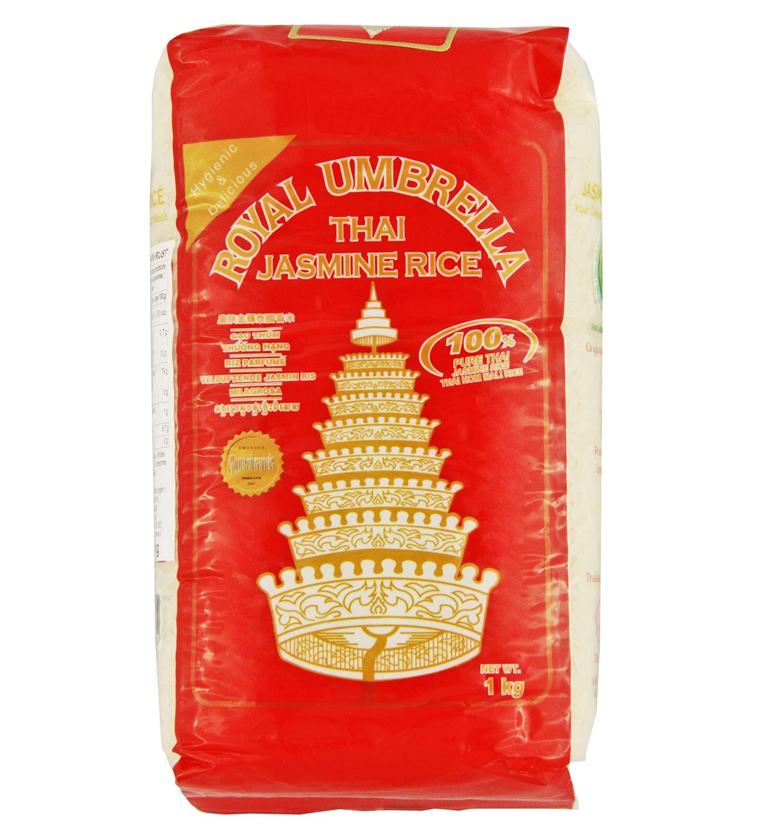 Royal Umbrella Royal Umbrella Thai Jasmine Rice 1kg 1 kg (Pack of 1)