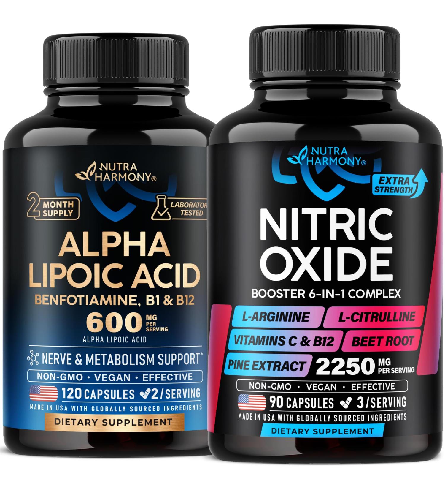 Alpha Lipoic Acid & Nitric Oxide Capsules