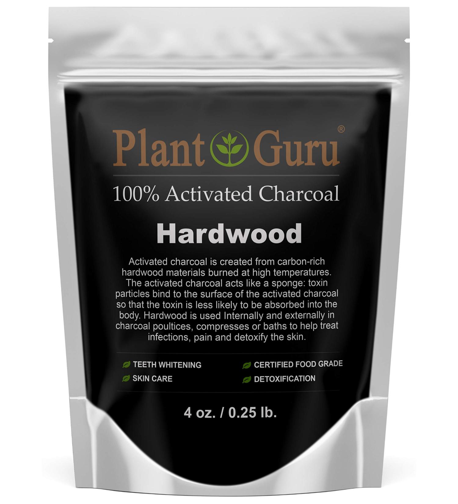 Hardwood Activated Charcoal Powder 4 oz - Food Grade Kosher Non-GMO - Teeth Whitening, Facial Mask, Soap Making - Natural Detox & Digestion - Buy Online on GoSupps.com