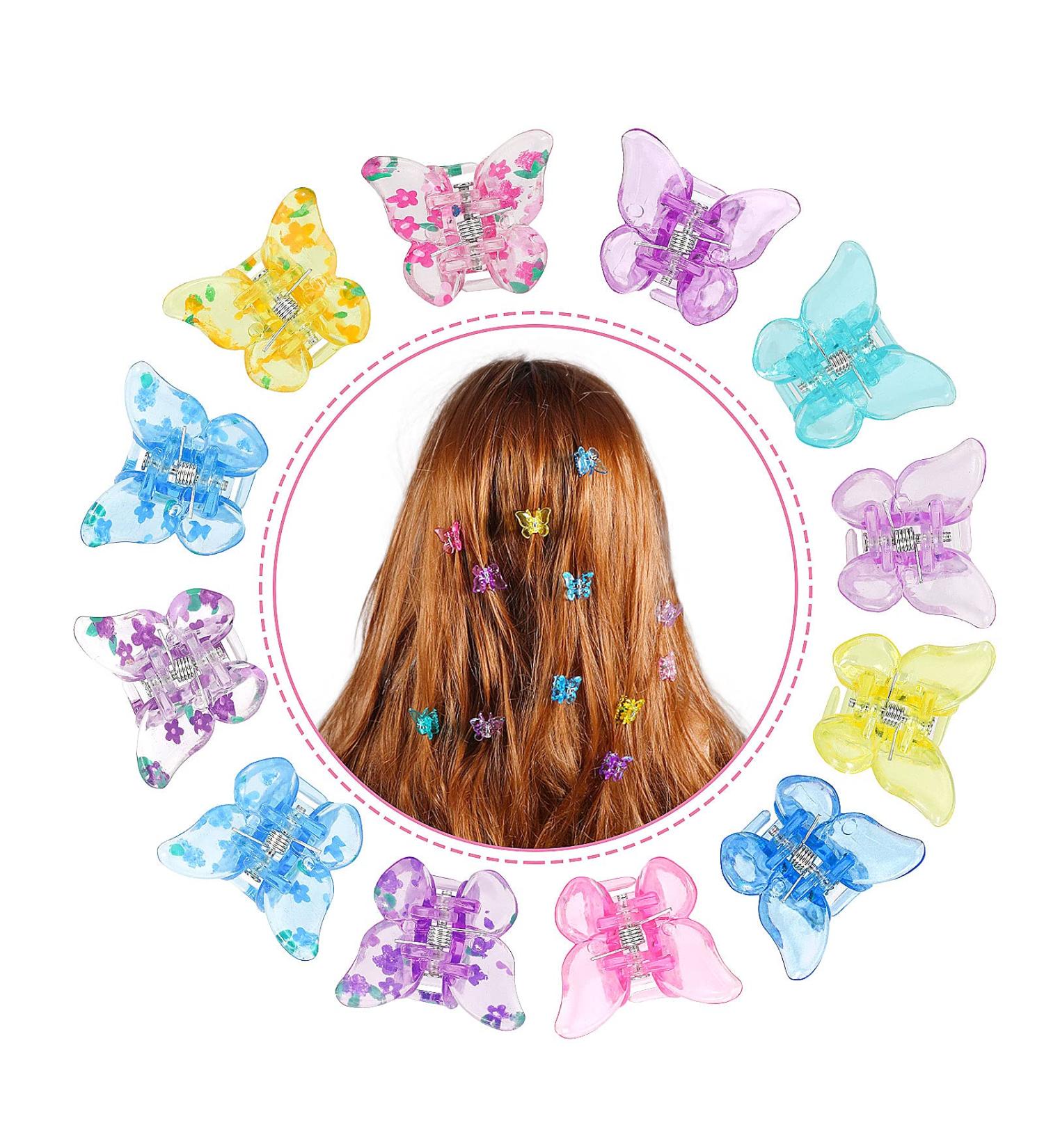 Buy Hifot 12 PC Butterfly Hair Clips for Girls & Women - Colorful Hair Accessories & Claws for Kids - Buy Online on GoSupps.com