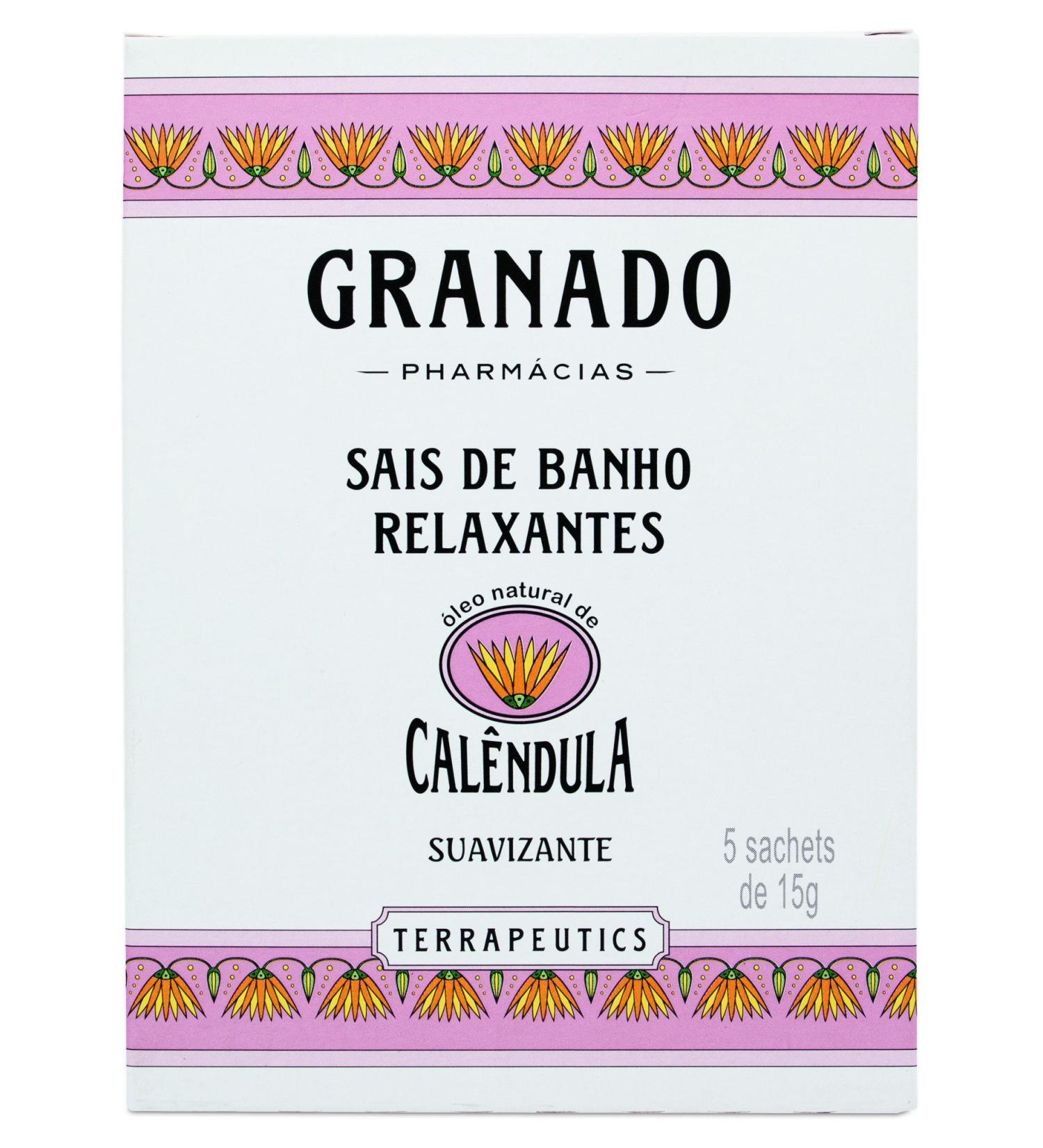 Linha Terrapeutics Granado - Sais de Banho Calendula (5 x 15 Gr) - (Granado Terrapeutics Collection - Pot Marigold Bath Salts (5 x Net 0.53 Oz))