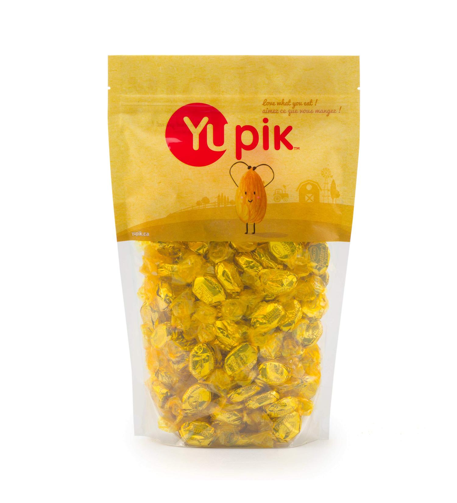 Yupik Butter'n Cream Candies 1 kg 6 Count Individually Wrapped Hard Candy Rich & Creamy Butter Toffees Sweet Flavor Delicious Snacks Ideal for Gifting Halloween & Holidays 1 kg (Pack of 6)