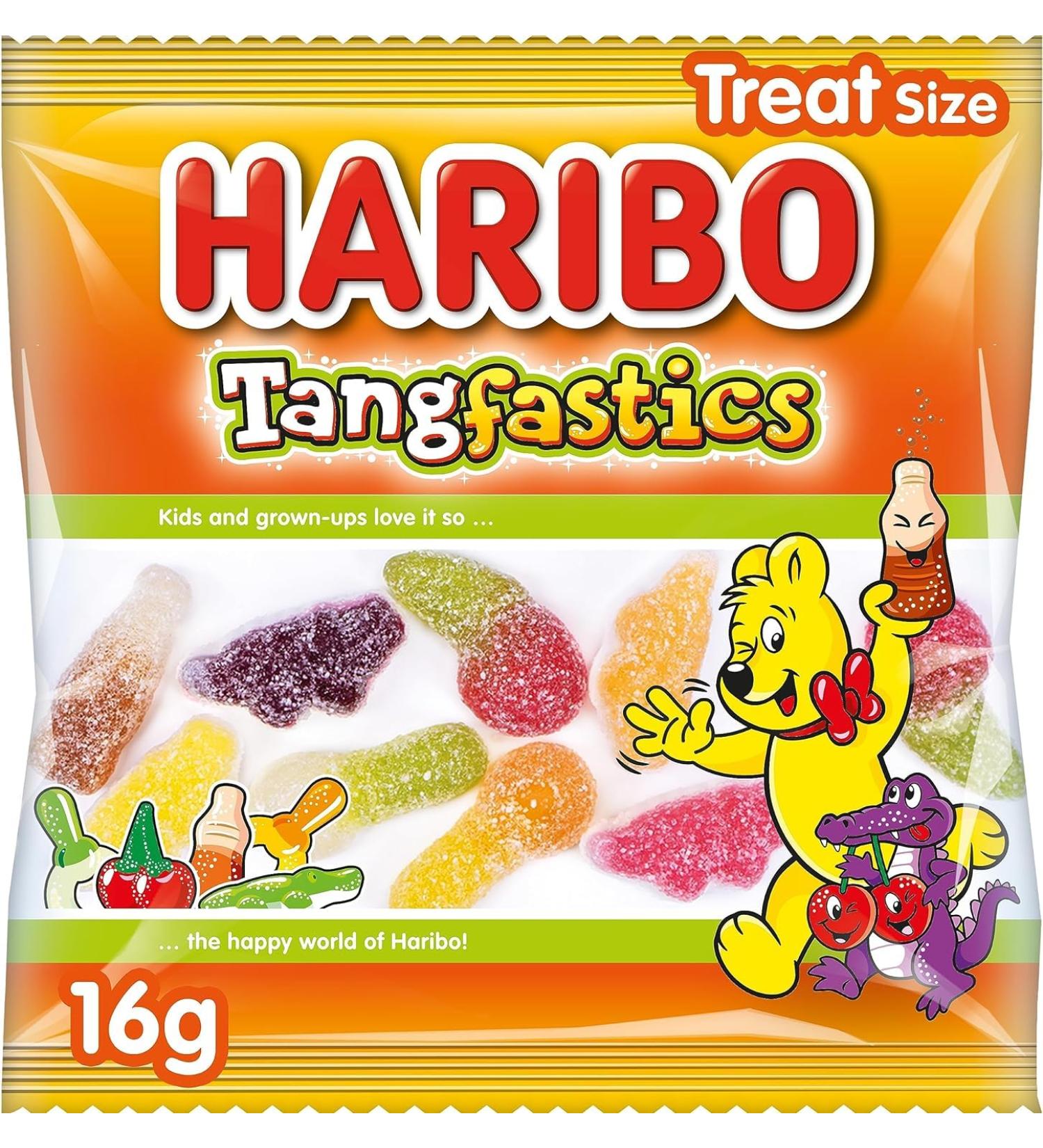 Haribo Tangfastics Mini Treat Size Mini-Bags 16g Kids Childrens Goody Party Bags 30 Multi Packs