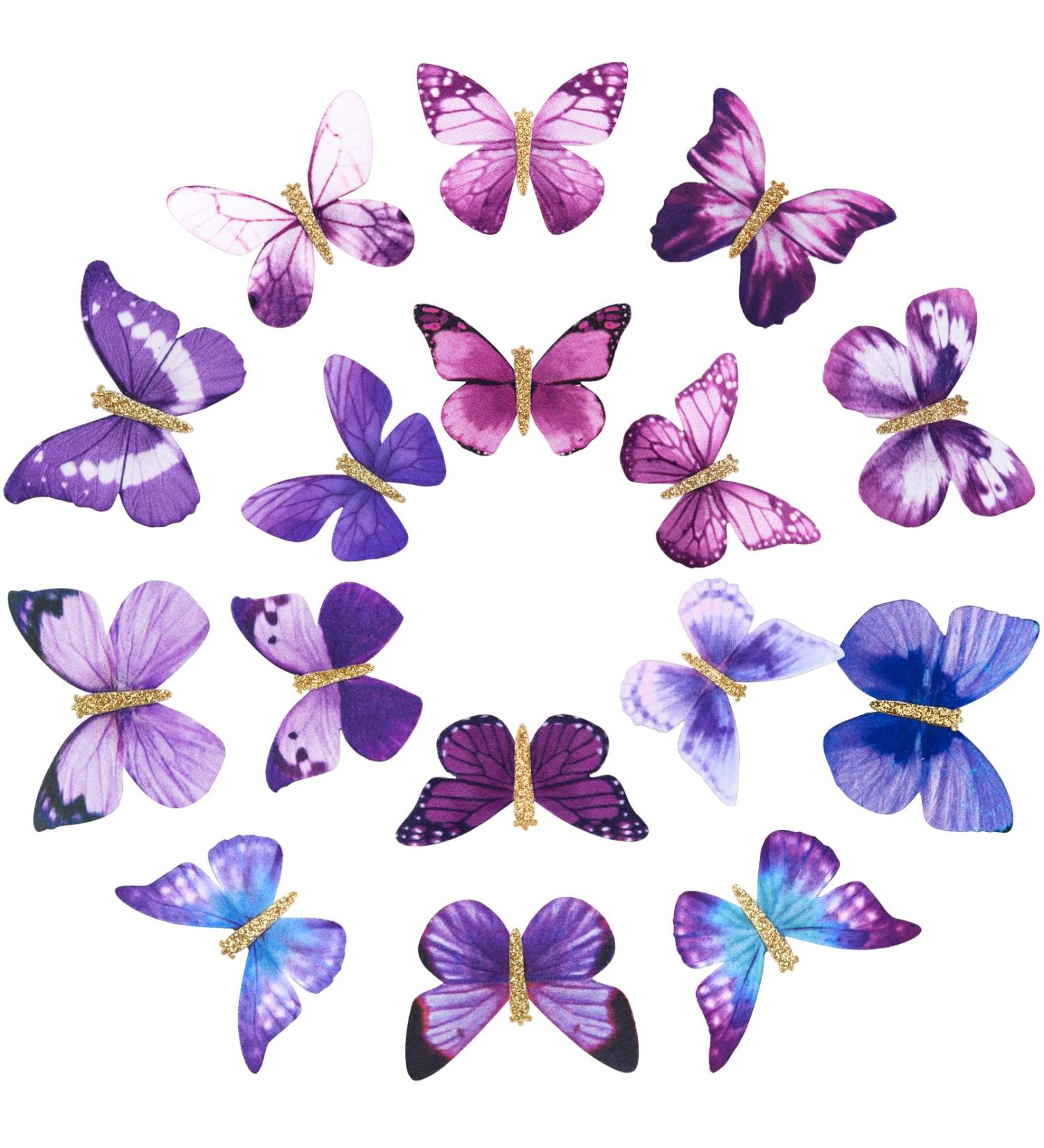 DEEKA 16 PCS Small Butterfly Hair Clips - Colorful Handmade 90s Barrettes for Women & Girls (Purple) - Buy Online on GoSupps.com