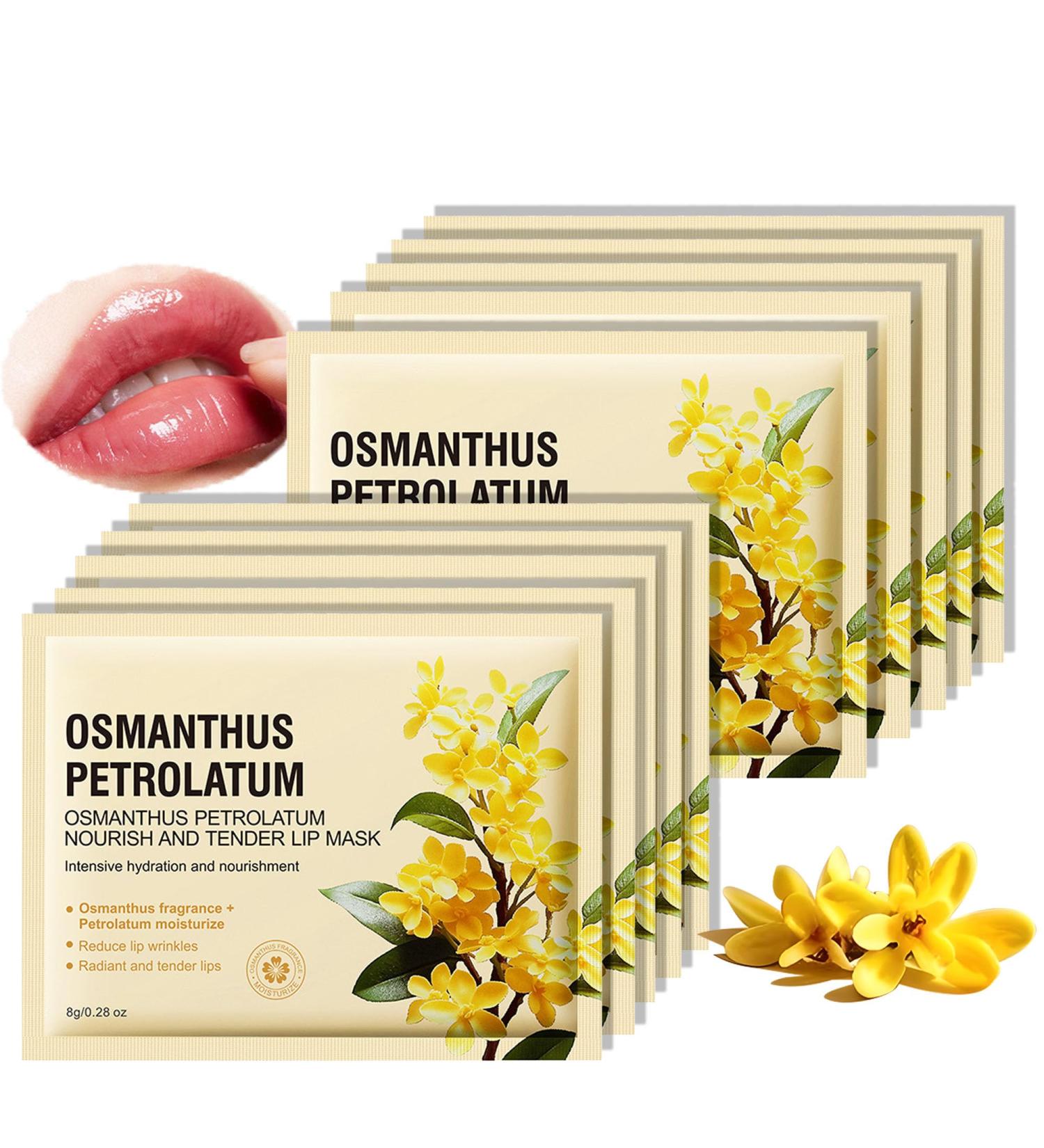 AKARY 5Pcs Osmanthus Lip Mask Reduce Lip Wrinkles Radiant Nourish Tender Hydrating Mask with Osmanthus Extract & Hydrolyzed Collagen for Plumping & Moisture Solution for Dry or Chapped Lips (5) Osmanthus 5 - Buy Online on GoSupps.com