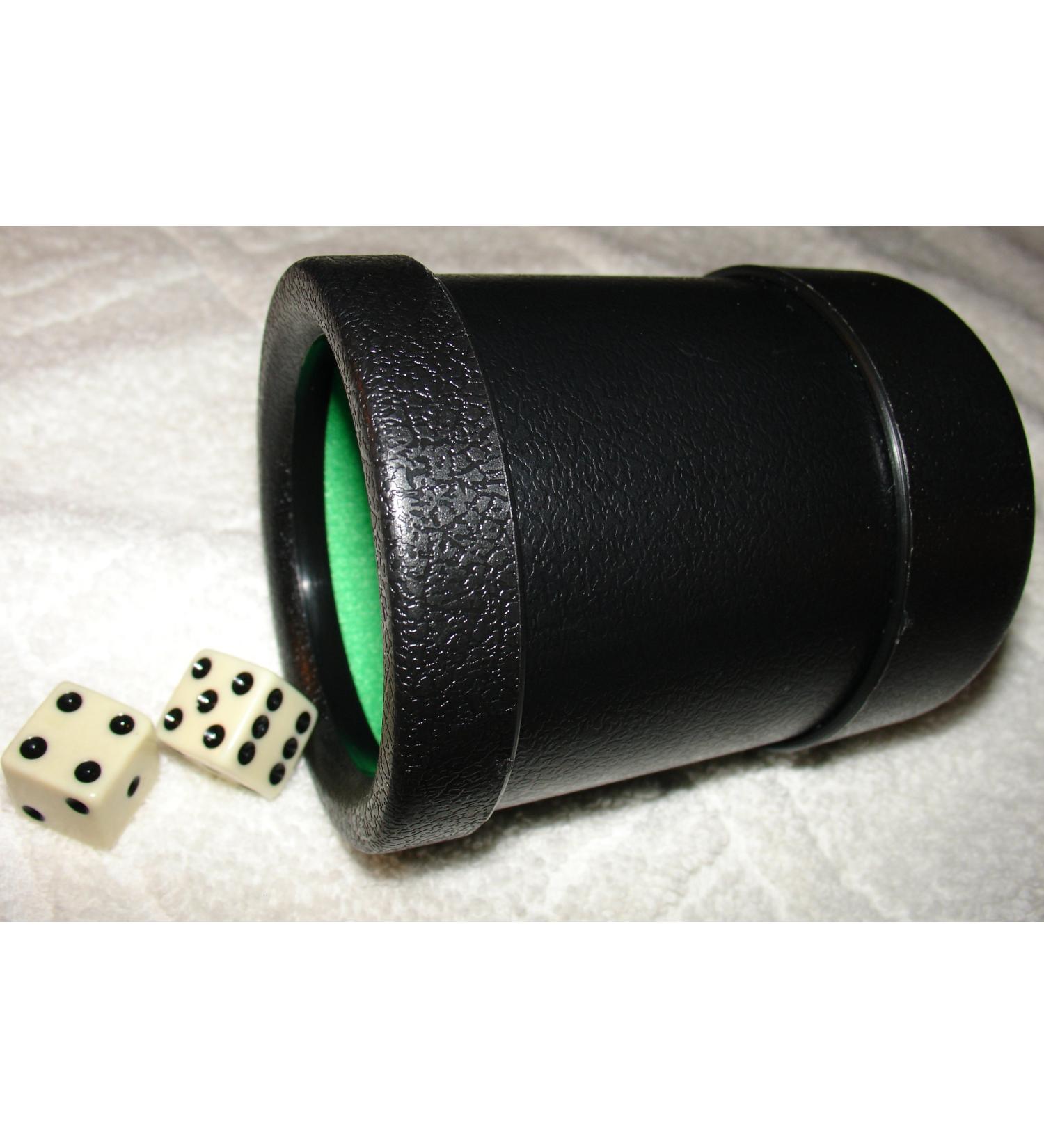 Dice Cup - Leather Looking Vinyl - Felt Lined Interior