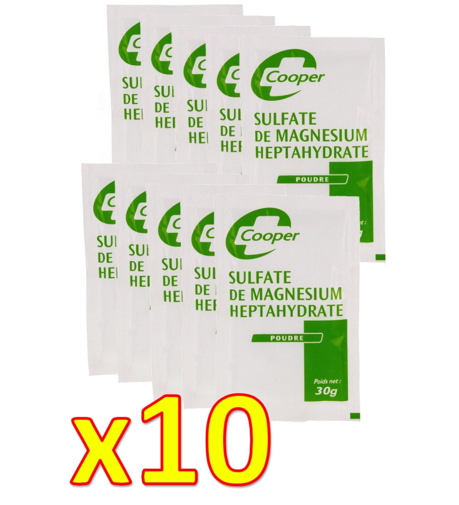 Cooper - Magnesium Sulphate Heptahydrate Powder Epsom Salt, Cooper - 30g - Pack of 10 Sachets