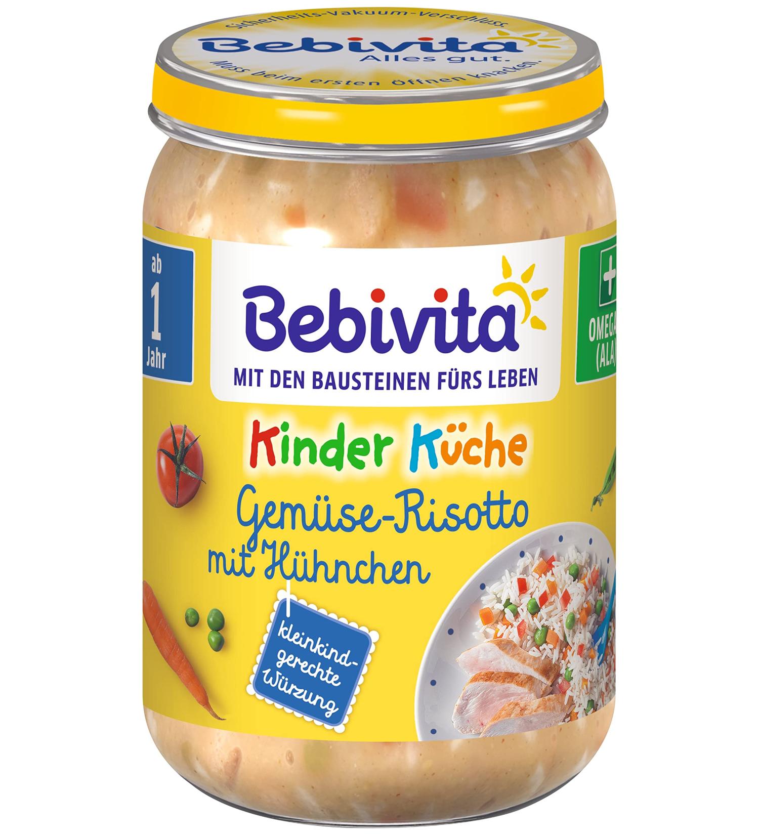 Bebivita children's kitchen 1-3 years of vegetable risotto with chicken 6-pack (6 x 250g) DA16800 Gem.-Risotto/Huhn 250g Gem. Risotto/Huhn