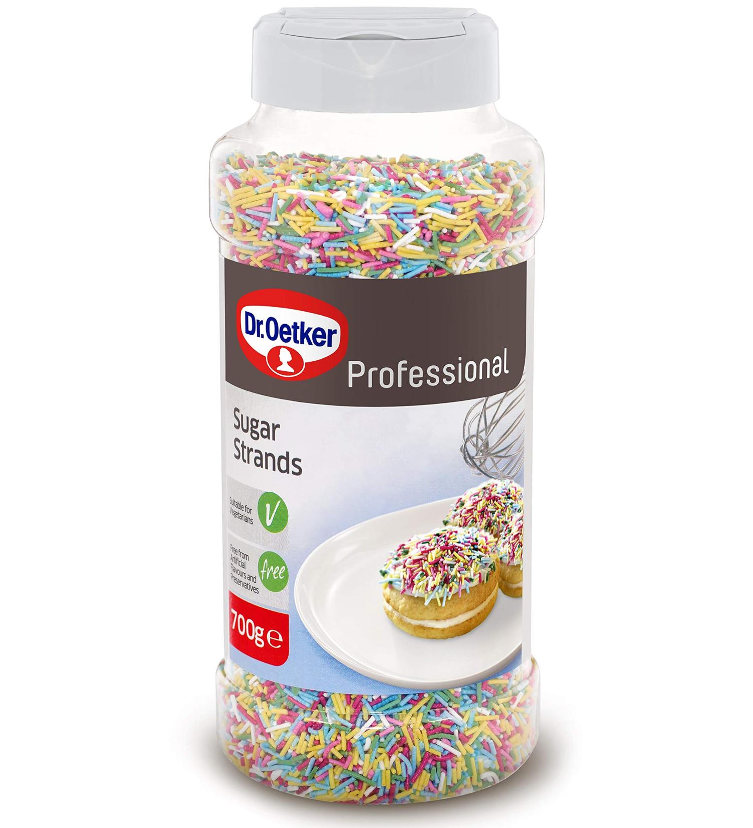 Dr. Oetker Professional Coloured Sugar Strands - 1x700g