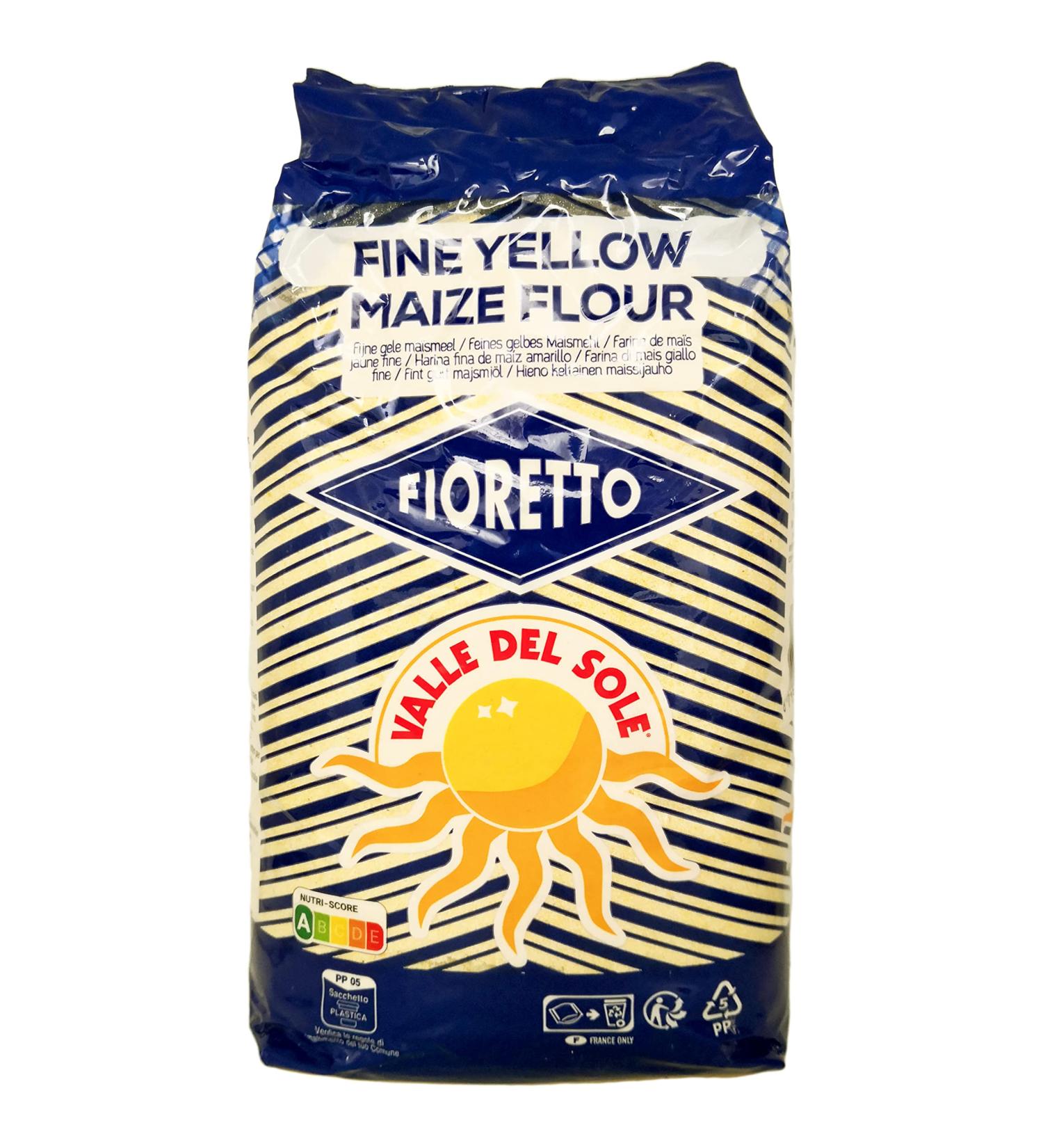 Valle Del Sole Fine Yellow Maize Flour / Fioretto 1KG - Premium Quality Maize Flour for Baking and Cooking - Buy Online on GoSupps.com