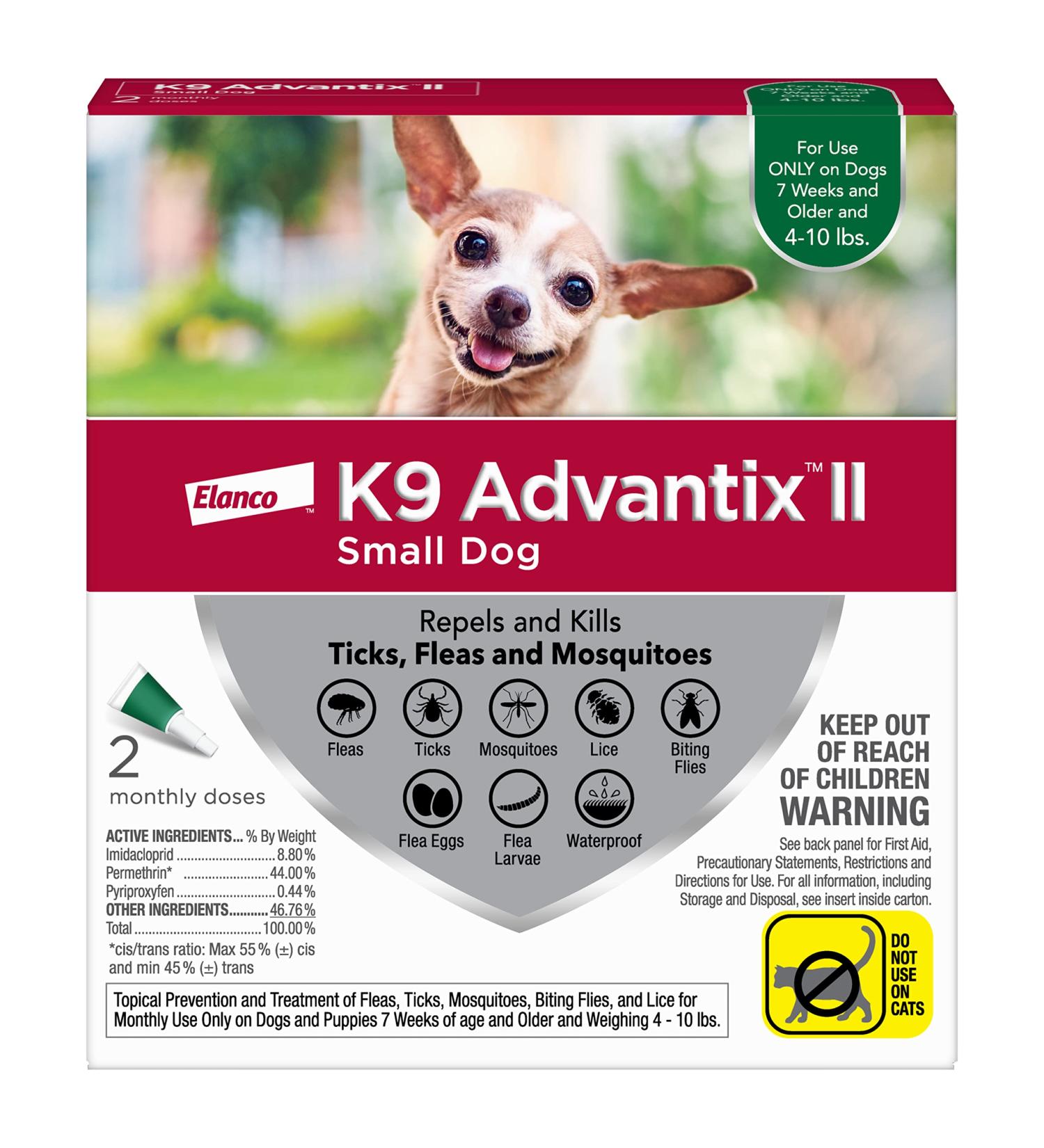 K9 Advantix II Small Dog 2-Pack: Flea and Tick Prevention (4-10 lbs) - Buy Online on GoSupps.com