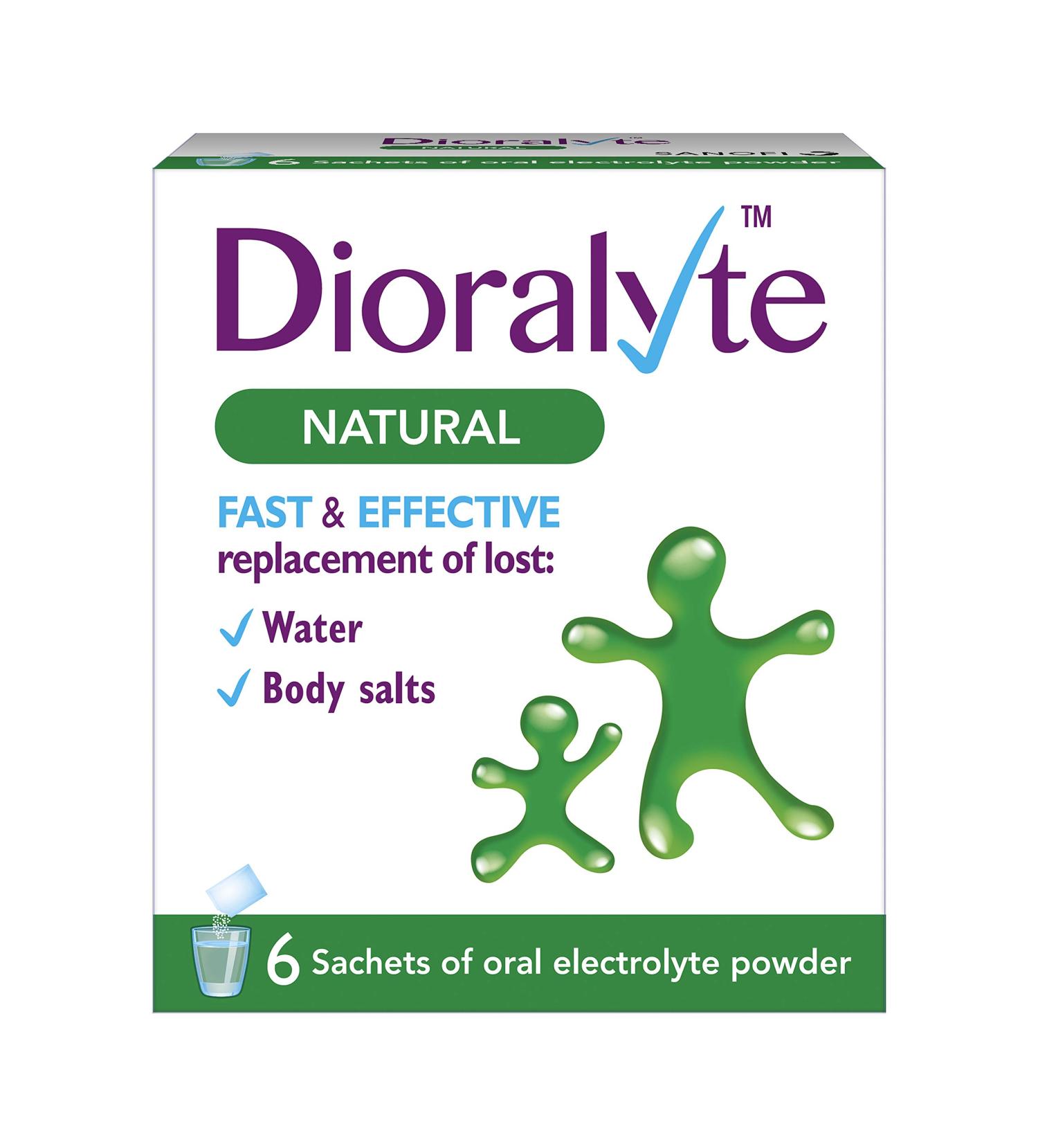 Dioralyte Natural - Fast & Effective Treatment for Dehydration - 6 Sachets - Buy Online on GoSupps.com