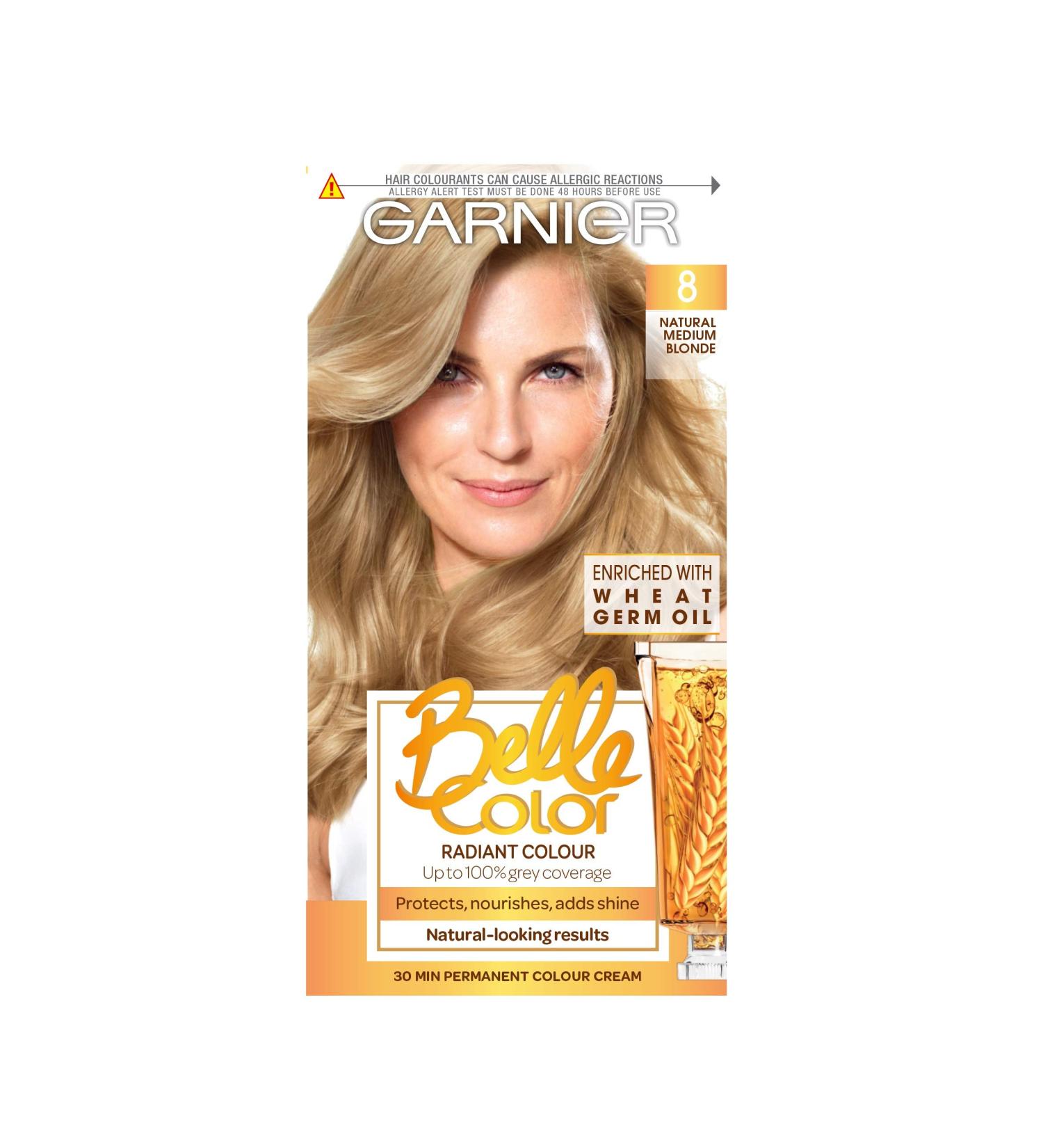 Garnier Belle Colour Medium Blonde 8 - Natural Hair Dye - Buy Online on GoSupps.com