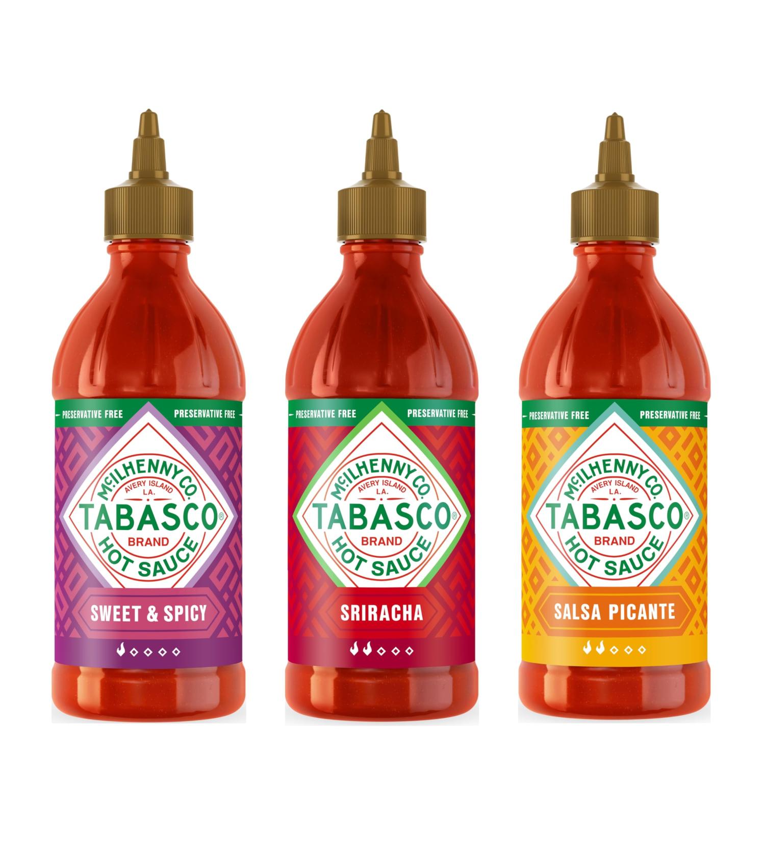 Tabasco Sauce Piquante Multipack Coffret de sauces piquantes avec 3 bouteilles faciles presser de 256 ml Sans gluten conservateurs et mati res grasses (Salsa Picante Sriracha Sweet & Spicy) - Buy Online on GoSupps.com