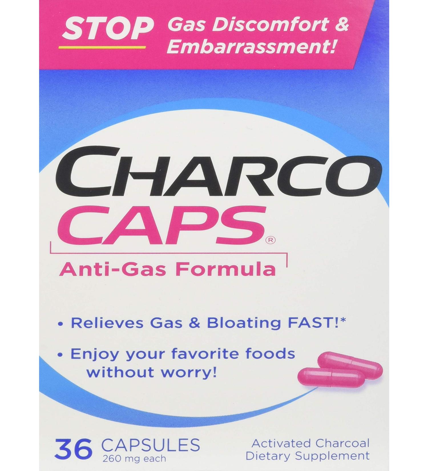 CharcoCaps 260 mg Capsules 36 ea (Pack of 3) - Buy Online on GoSupps.com