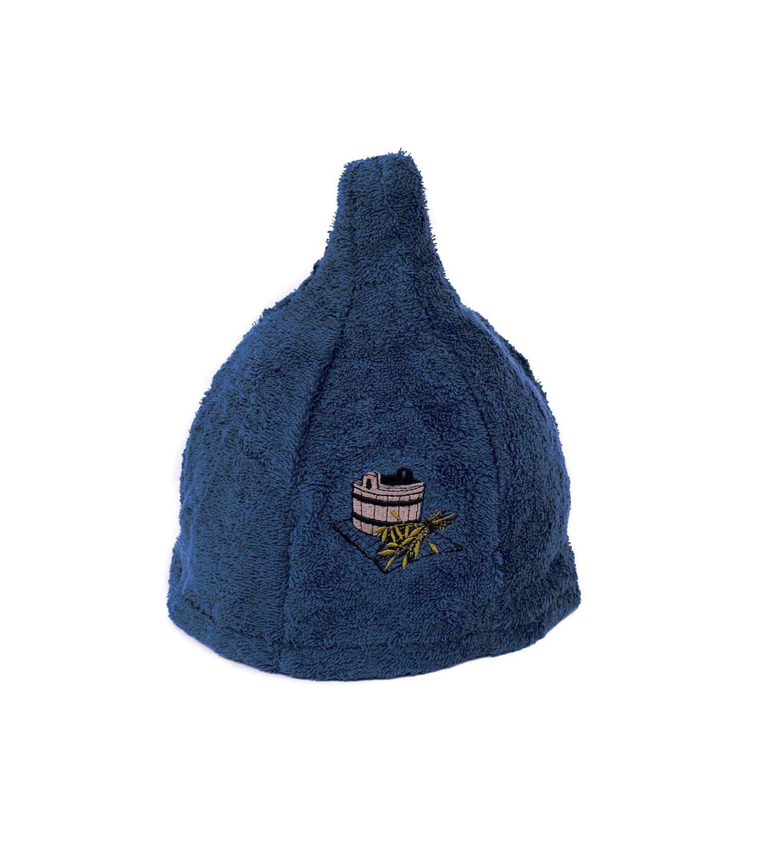 Ger3as Dark Blue 7 Colors Sauna Hat | 100% Cotton Wellness Hat for Men & Women | Premium Quality Embroidery - Buy Online on GoSupps.com
