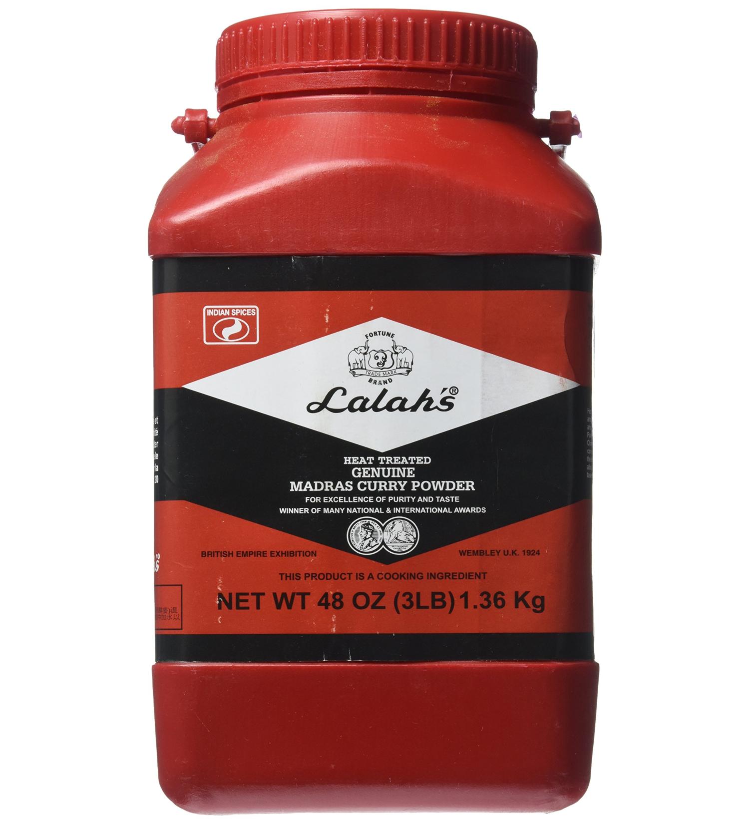 Lalah's Heated Indian Curry Powder 3 Lb - Authentic Spice Blend for Bold Flavors - Buy Online on GoSupps.com