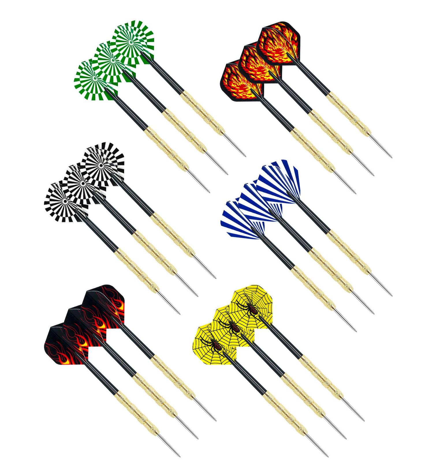 CIKKUE Steel Tip Darts 18 Pack - Premium Professional Metal Dart Set with Extra Flights & Tools - Ideal Men's Gift - Buy Online on GoSupps.com
