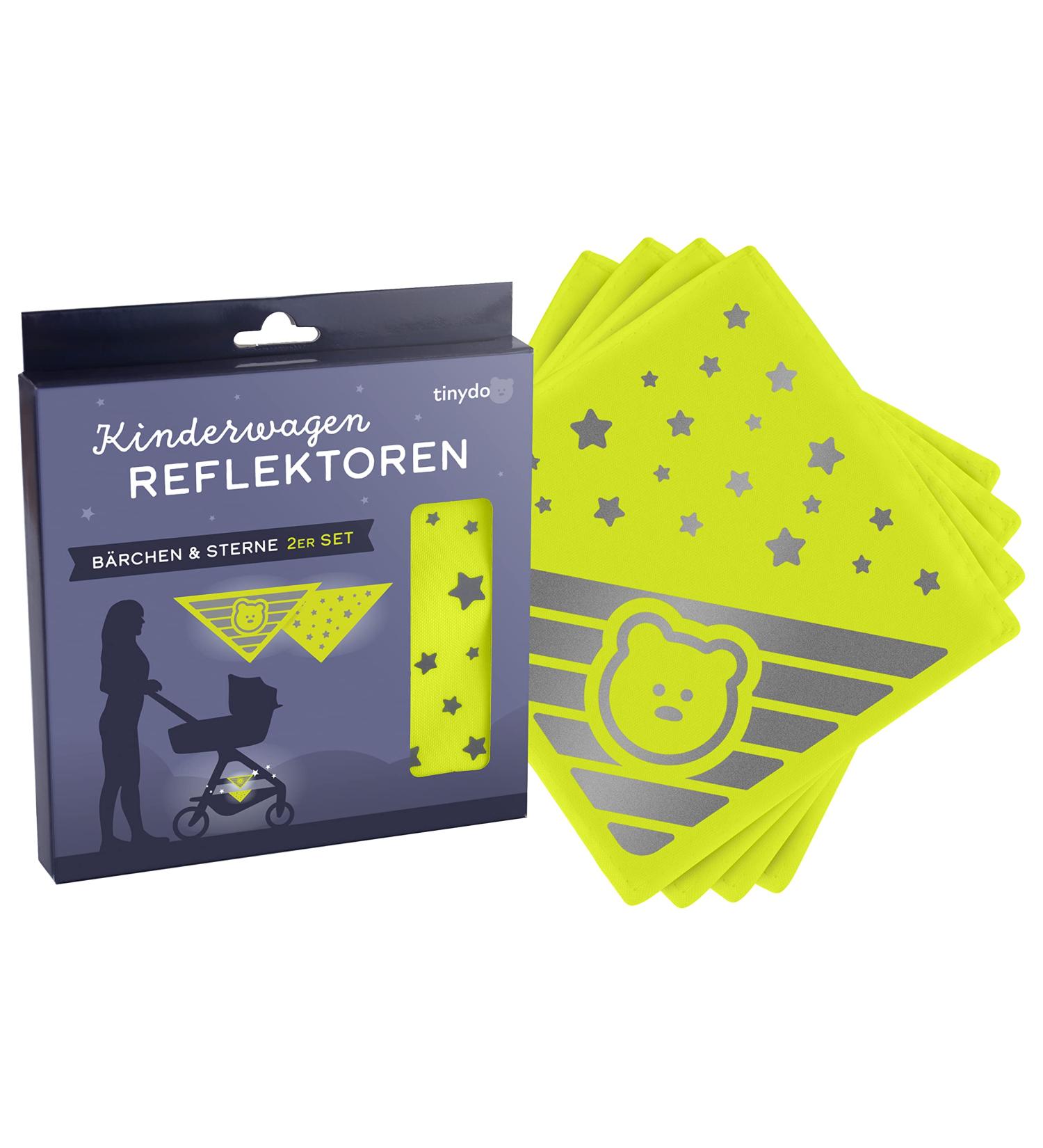 Buy Reflectors for Strollers - 4 Pack | Universal Reflectors for Strollers Buggies & Bike Trailers | Cute Bear & Star Design - Buy Online on GoSupps.com