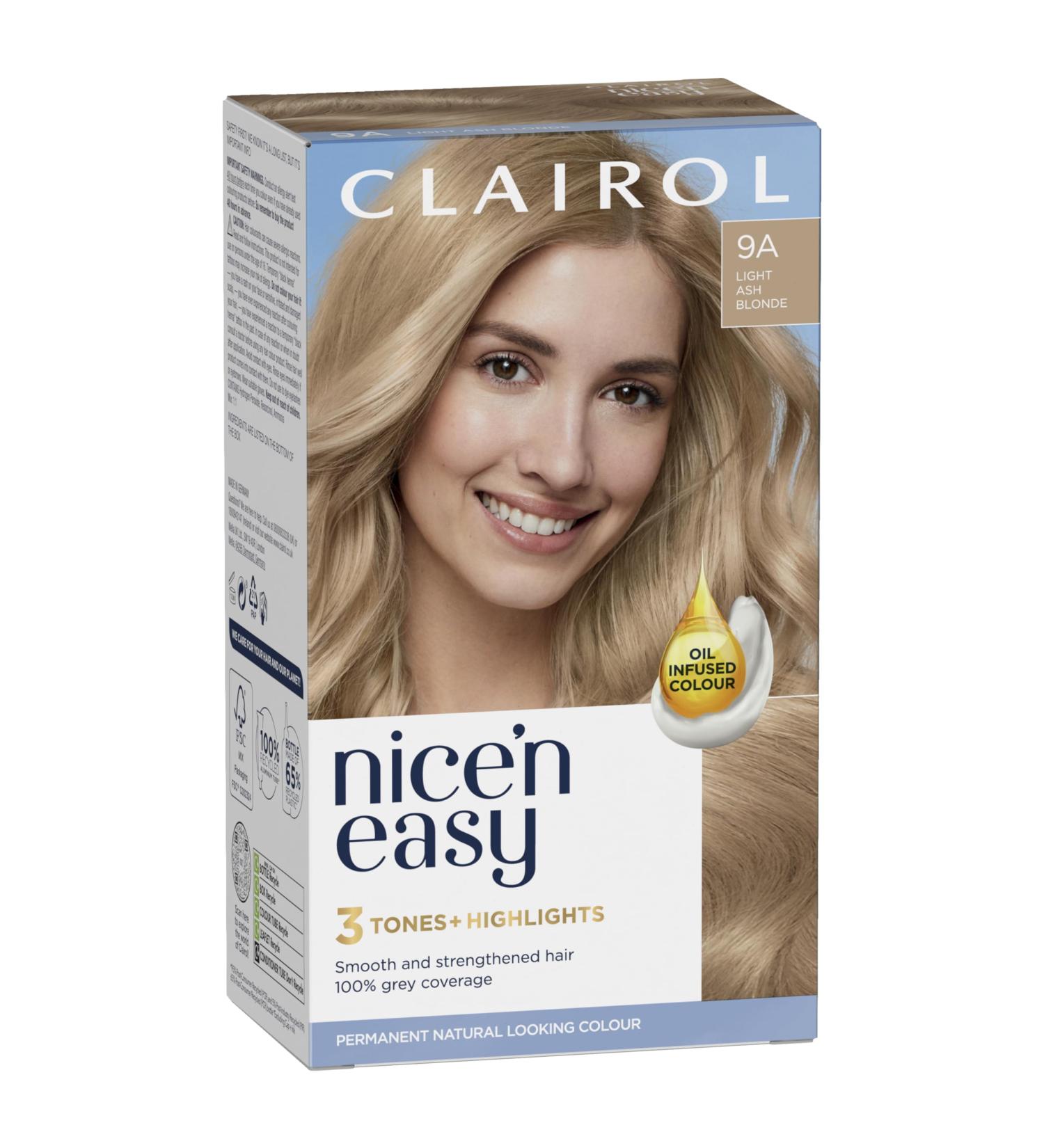 Clairol Nice n Easy Permanent Hair Color 9A Light Ash Blonde - Buy Internationally | Top Quality Hair Dye - Buy Online on GoSupps.com