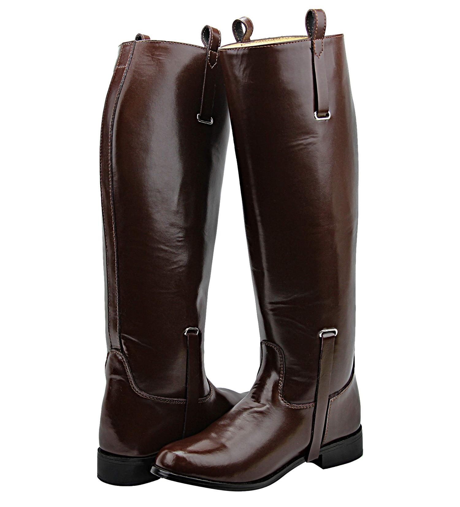 Hispar Men's Dignity Dressage Riding Boots - Brown WIDE CALF 9.5 - Buy Online on GoSupps.com