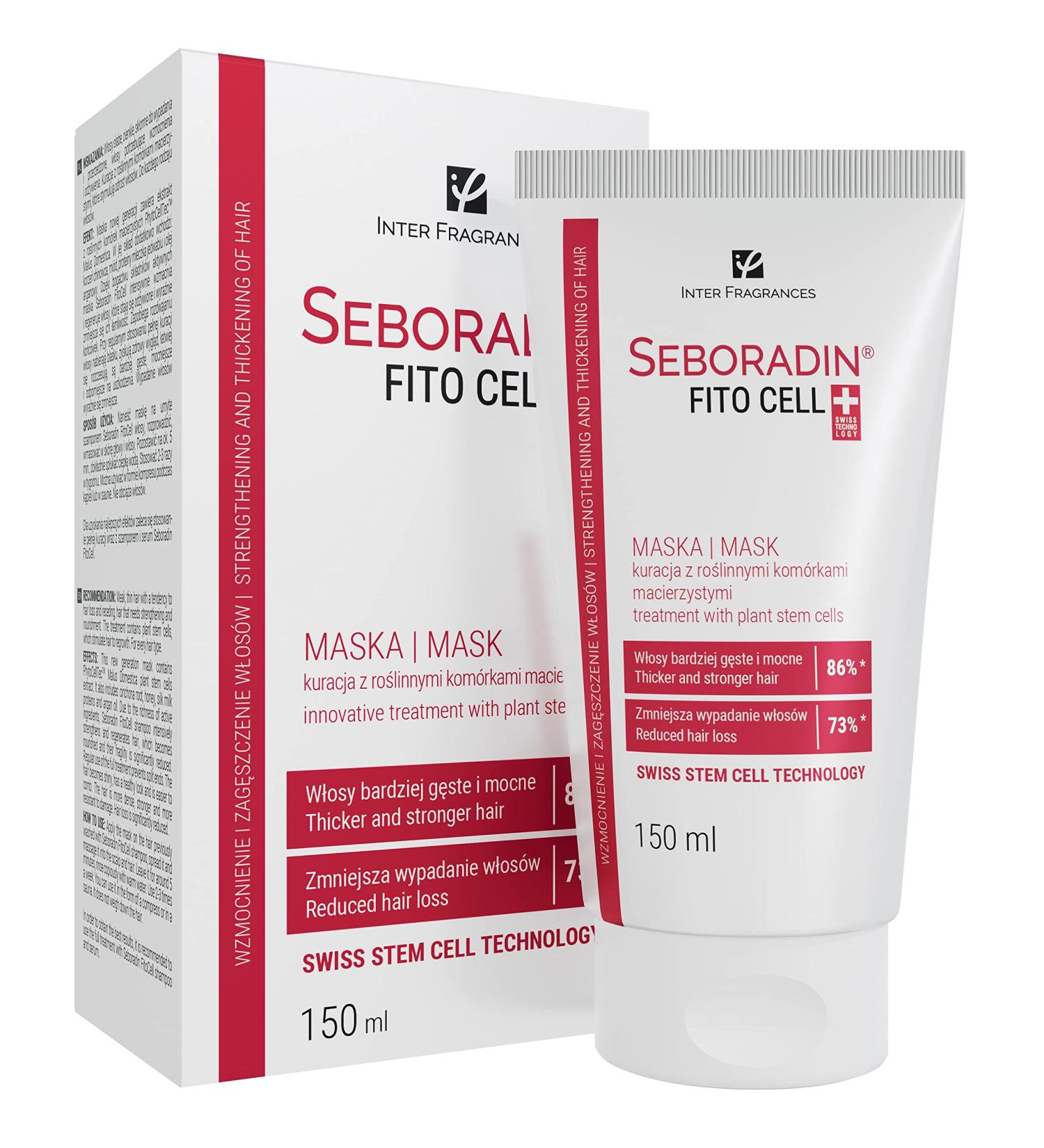 Seboradin Fitocell Mask anti-hair loss treatment with Swiss technology stem cells Phytocelltec Malus Domestica for men and women guaranteeing hair growth 150 ml - Buy Online on GoSupps.com