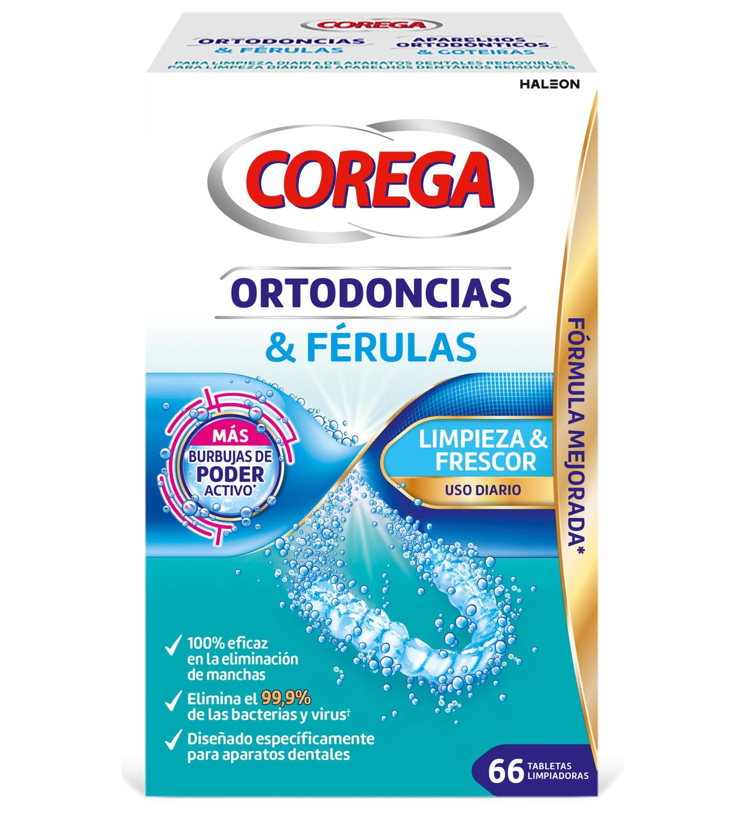 COREGA Ortodoncias y F rulas 66 Tabletas Limpiadoras 1 unit (Lot de 66) - Buy Online on GoSupps.com