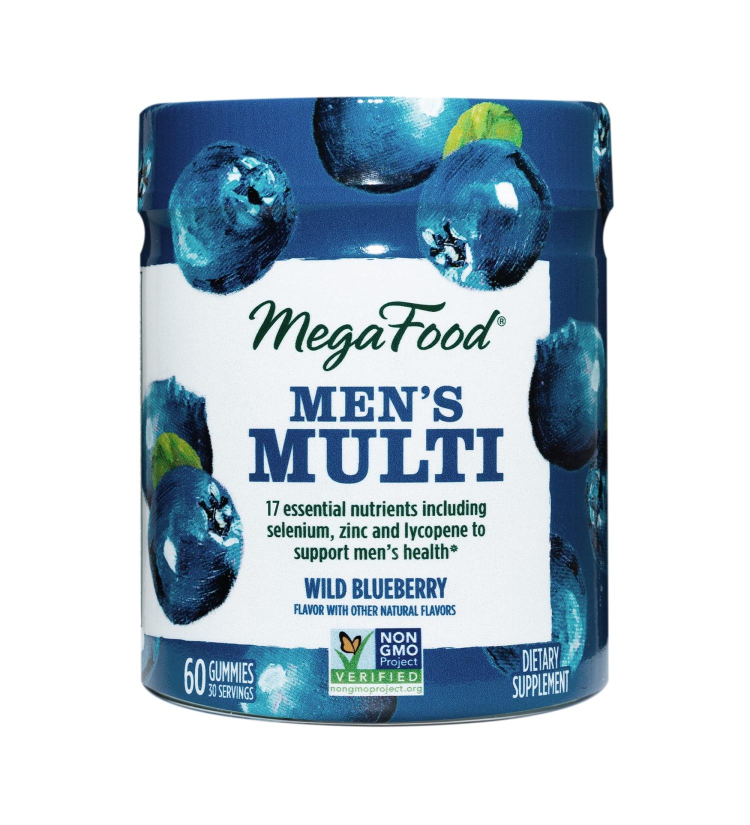 Shop MegaFood Men's Multi Wild Blueberry Gummies - 60 Count for Optimal Health - Buy Online on GoSupps.com