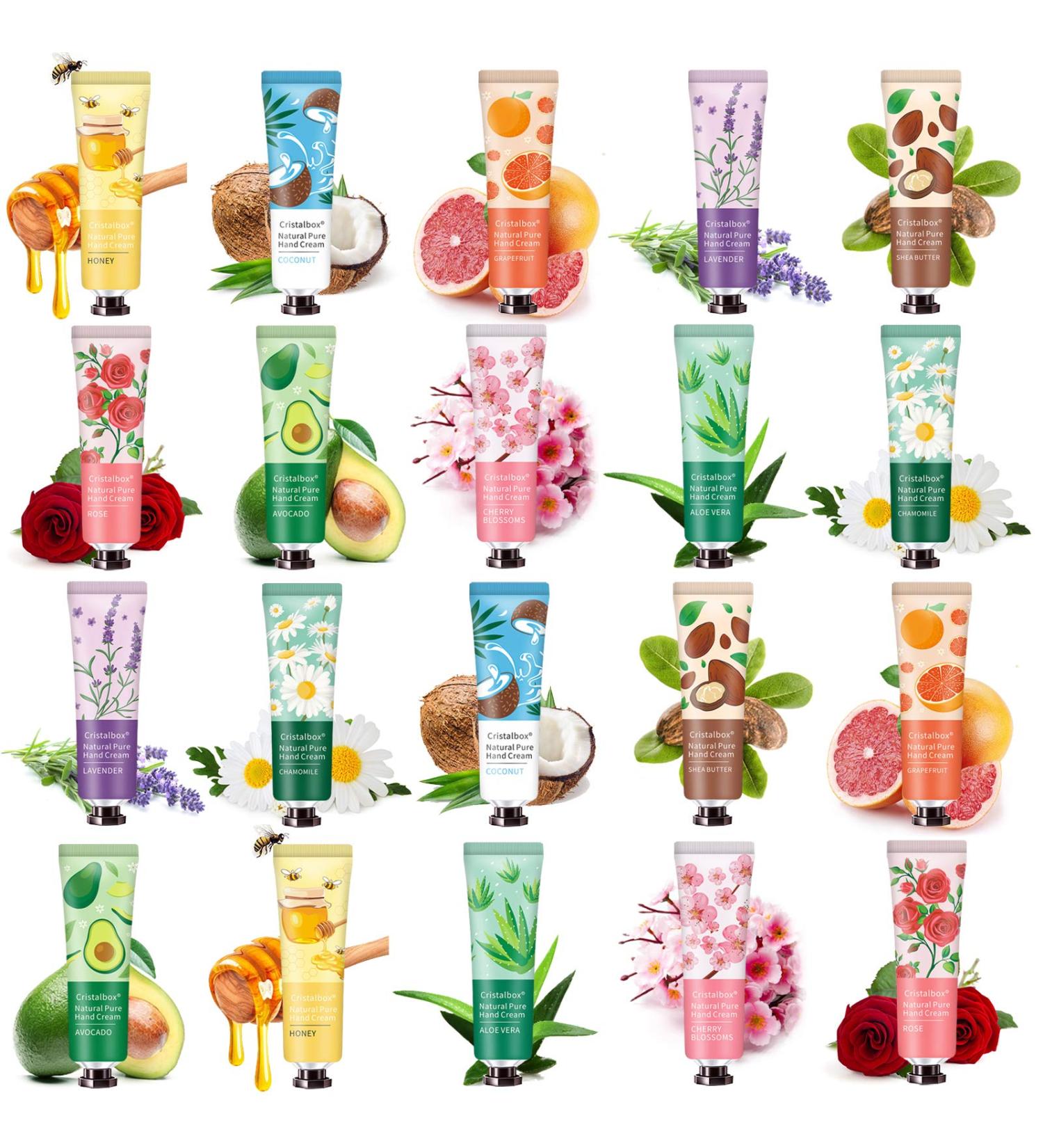 20 Pack Hand Cream Gift Set - Scented Moisturizing Lotion for Dry Cracked Hands - Hydrating Body Moisturizer - Travel Size Bulk Gifts for Women - Buy Online on GoSupps.com