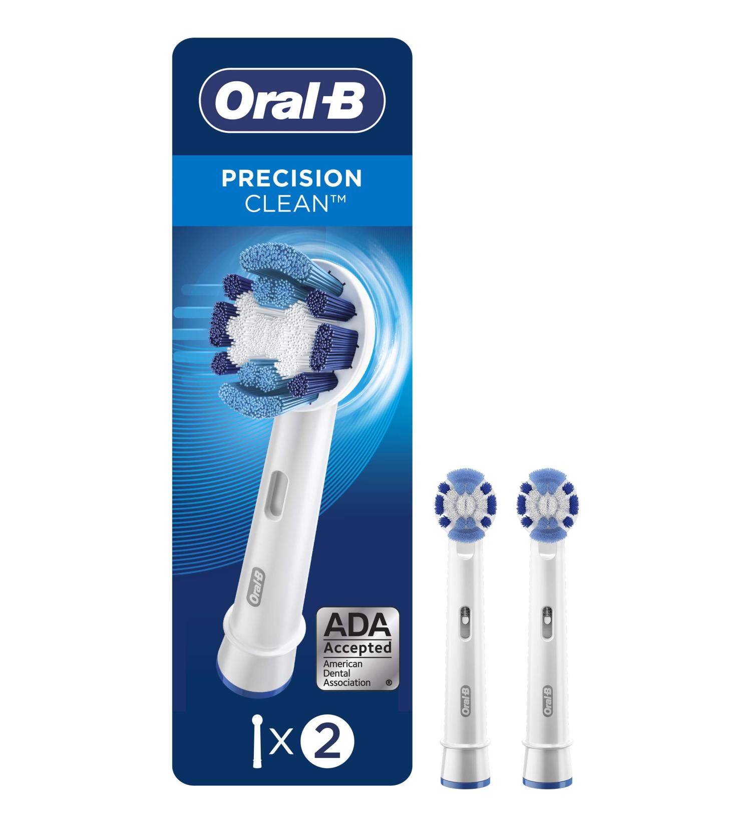 Oral-B Precision Clean Electric Toothbrush Replacement Brush Heads - 2ct Refills - Buy Online on GoSupps.com