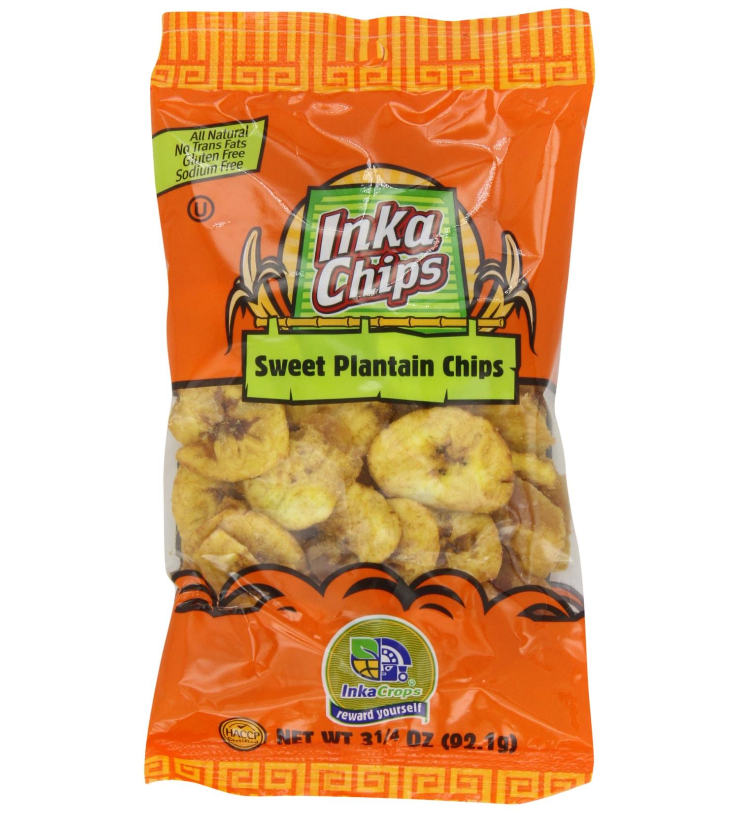 Inka Crops Sweet Plantain Chips - 3.25 oz Pack of 12 | Delicious Snacks - Buy Online on GoSupps.com